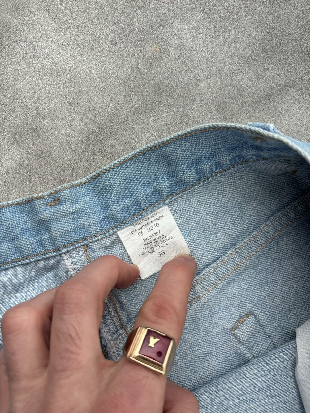 Sears × Vintage 1970s Vintage Jean Shorts Made in USA Jorts JC Penney 36 34 Size US 34 / EU 50 - 5 Thumbnail
