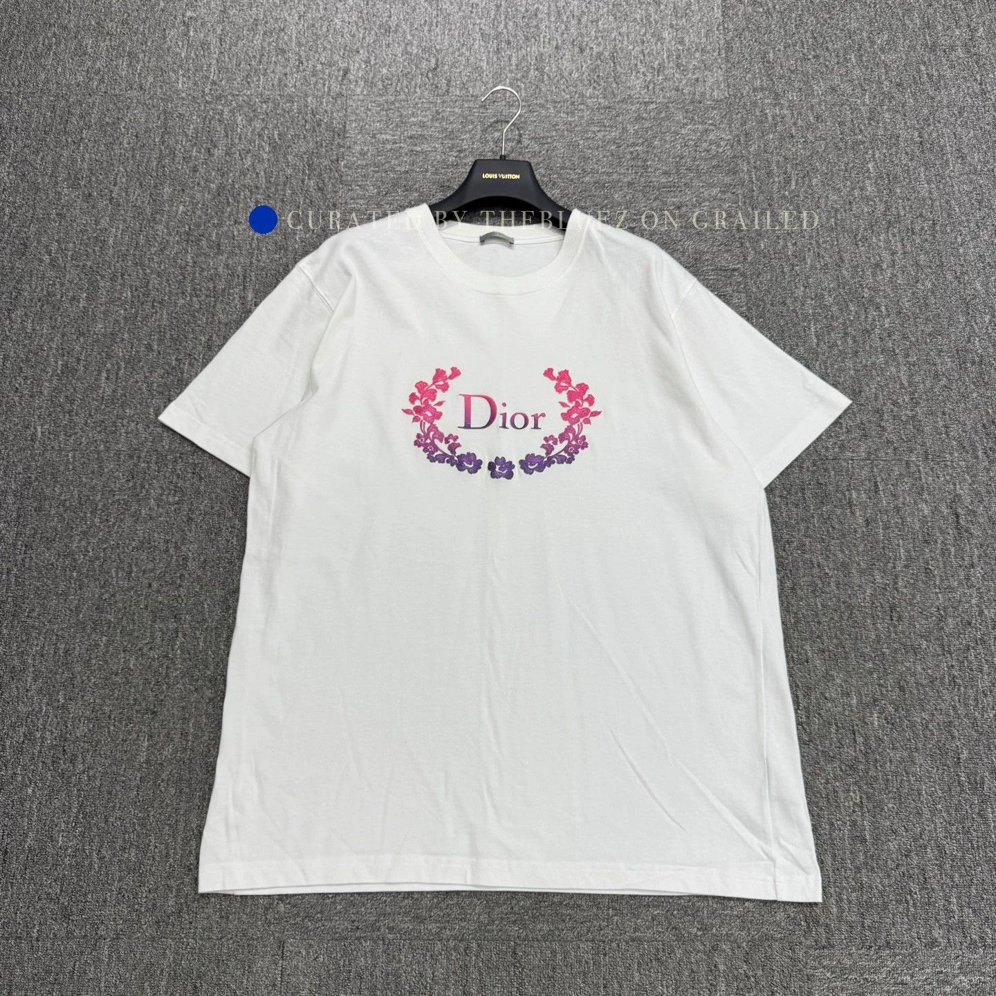Dior Floral Embroidered Short Sleeve Tee Size US XXL / EU 58 / 5 - 1 Thumbnail