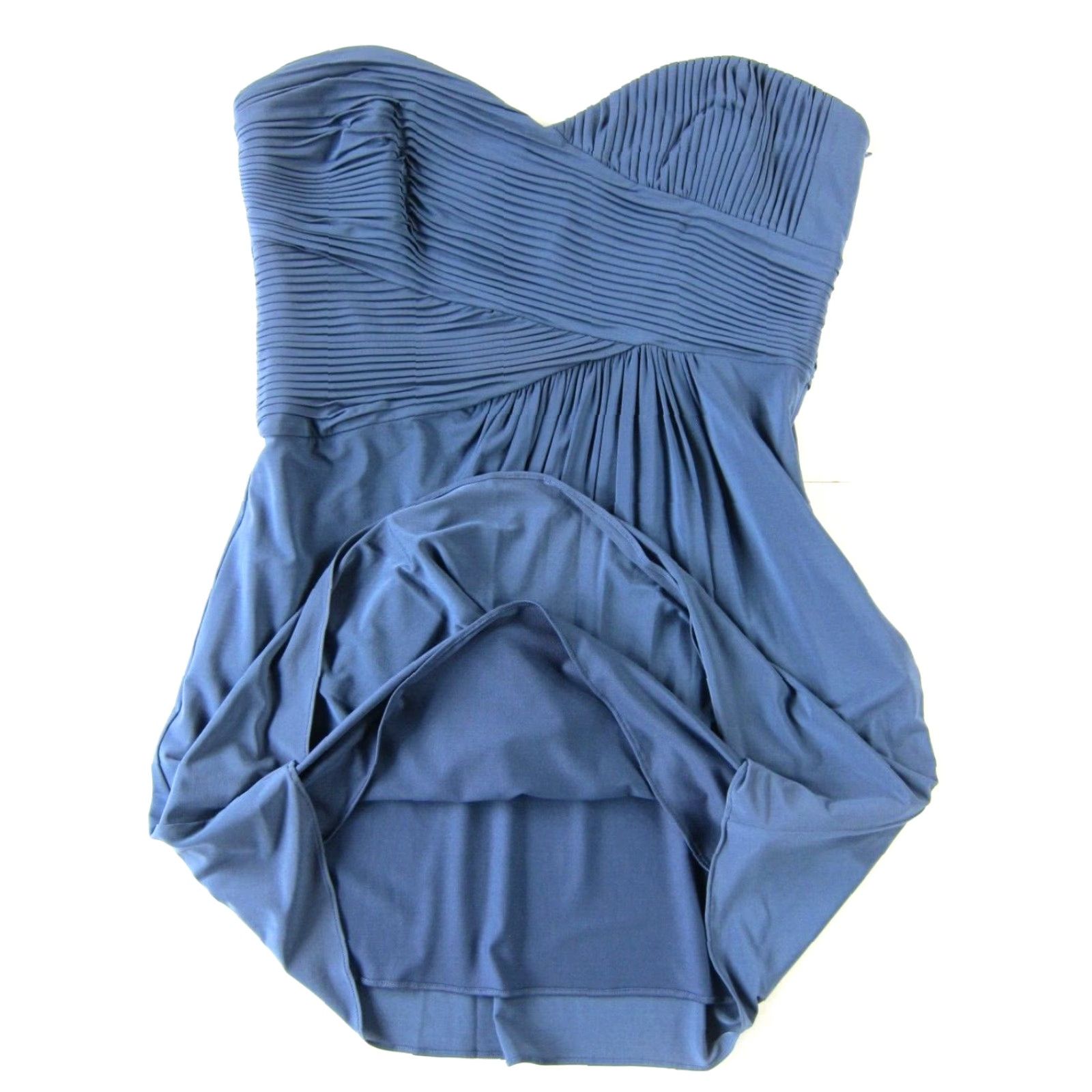 Bcbgmaxazria BCBGMAXAZRIA Blue Ruched Strapless Sweetheart Sheath Mini Dress 10P Ladies XS-Petites Size 10P Blue Ruched Strapless Sweetheart Sheath Mini Dress 10P Size L / US 10 / IT 46 - 6 Thumbnail