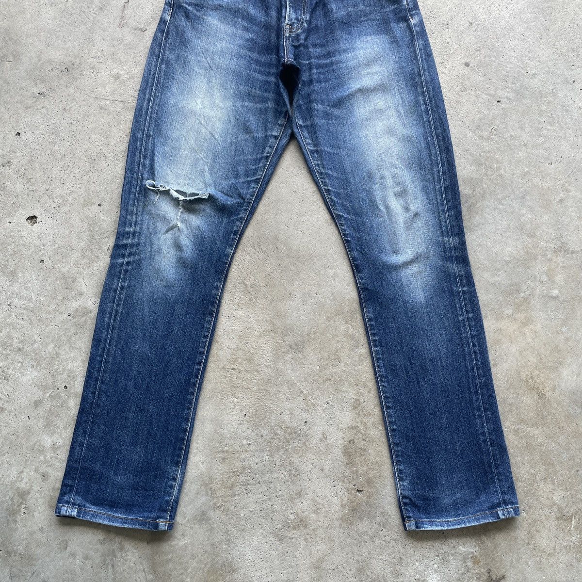 Japanese Brand Vintage Japanese Faded Jeans Distressed Ripped Pants W29x31 Size US 29 - 4 Thumbnail