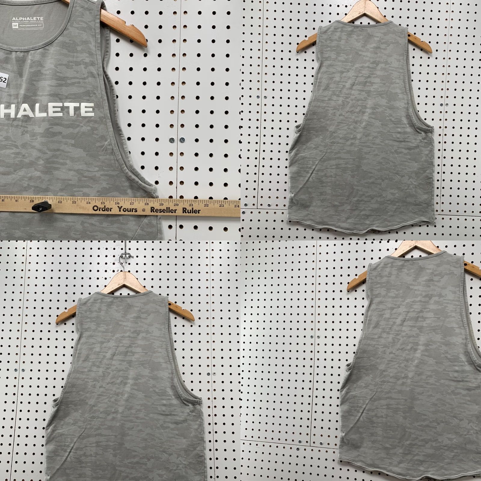 Vintage Alphalete Tank Shirt Women’s Medium Performance Gray Camouflage Size M / US 6-8 / IT 42-44 - 9 Thumbnail