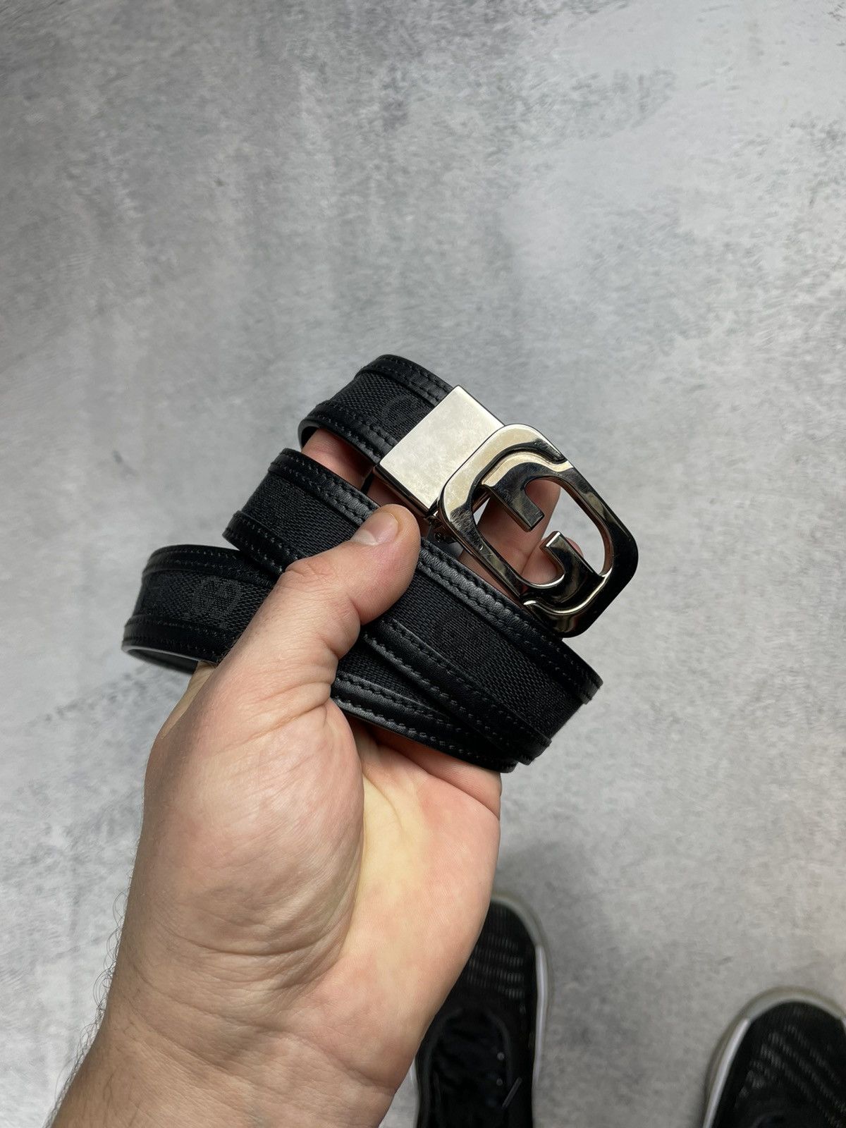 Gucci × Vintage Gucci Vintage Monogram Black Belt oldmoney Size ONE SIZE - 2 Thumbnail