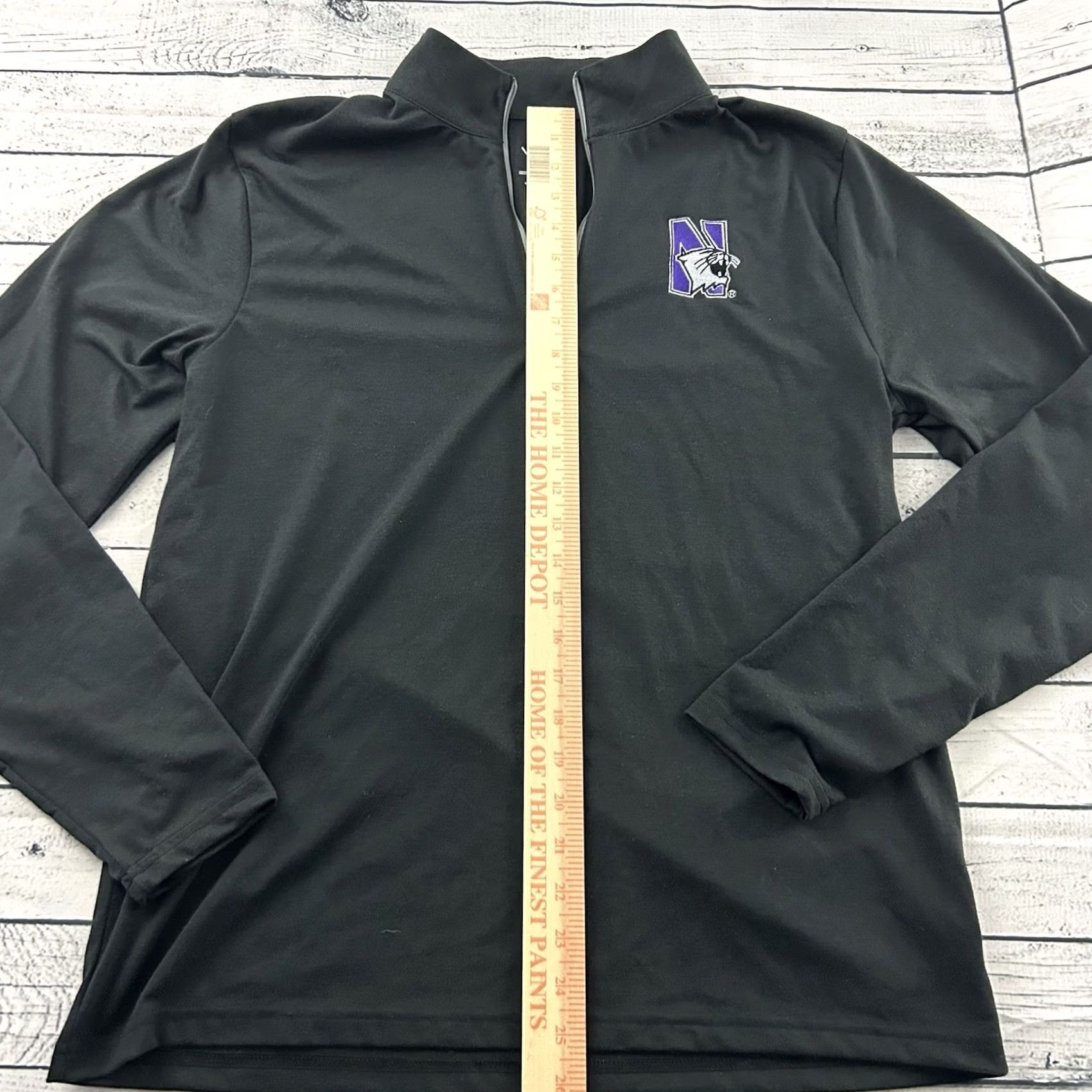 Vintage League Northwestern 1/4 Zip Pullover Lightweight Jacket Men's L Black Size US L / EU 52-54 / 3 - 4 Thumbnail