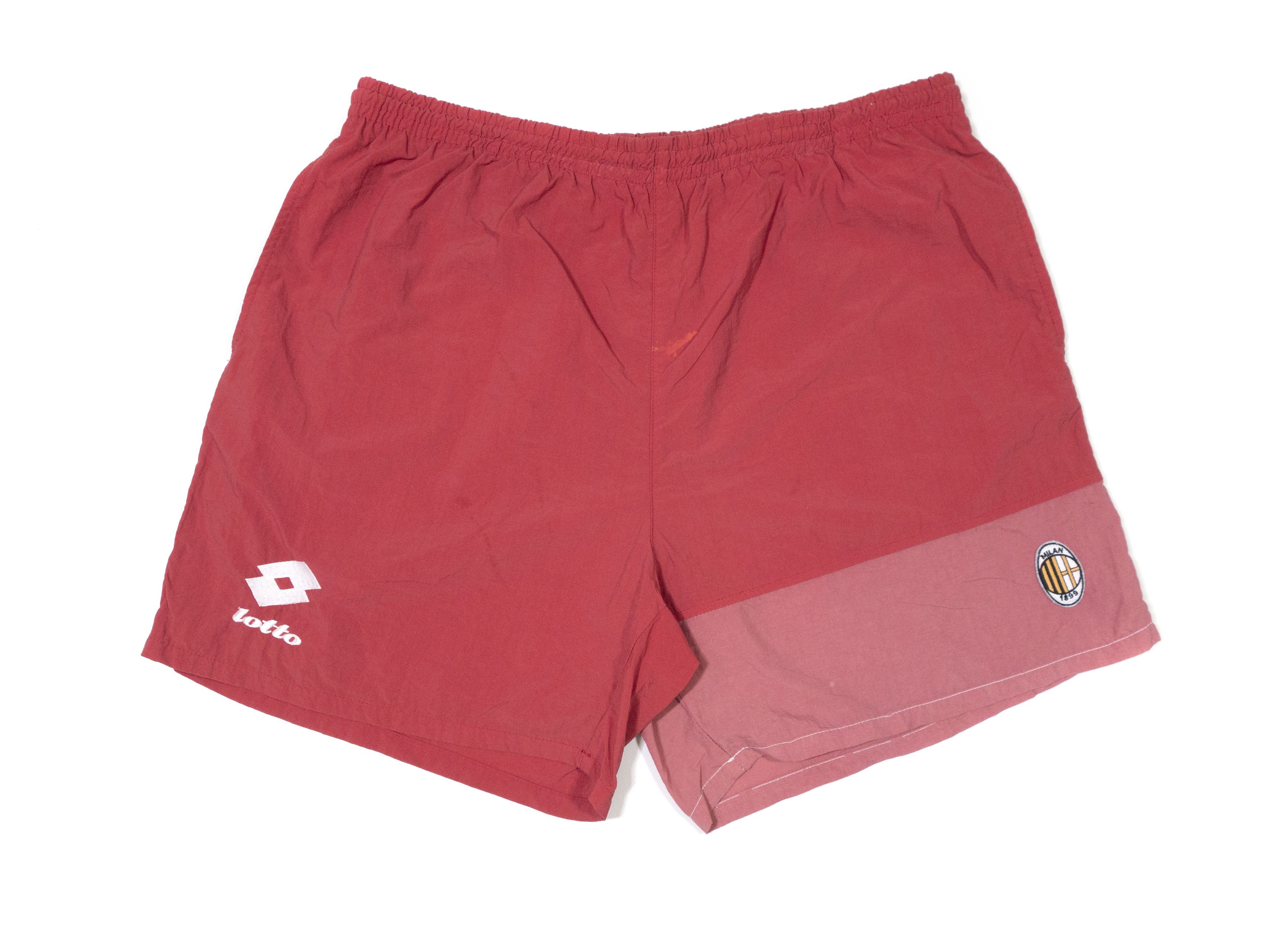 Lotto Sport 90S AC Milan Logo Football Shorts Size US 36 / EU 52 - 1 Thumbnail
