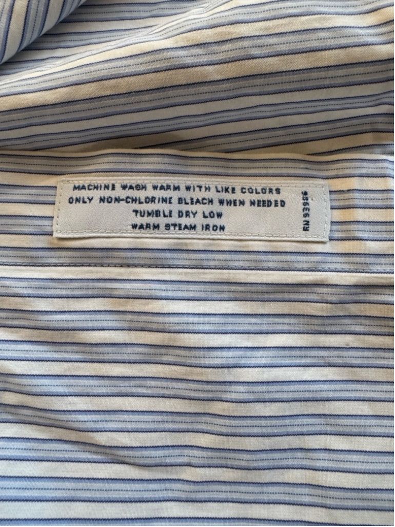 Brooks Brothers Brooks Brothers Regent Fit Blue Stripe Button Down Shirt XXL Size US XXL / EU 58 / 5 - 3 Thumbnail