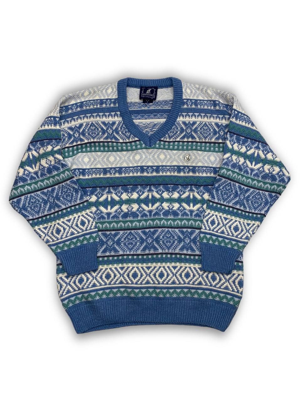 Vintage VIntage NORTH POLE Winter Pattern Wool Sweater M515 Size US M / EU 48-50 / 2 - 1 Thumbnail