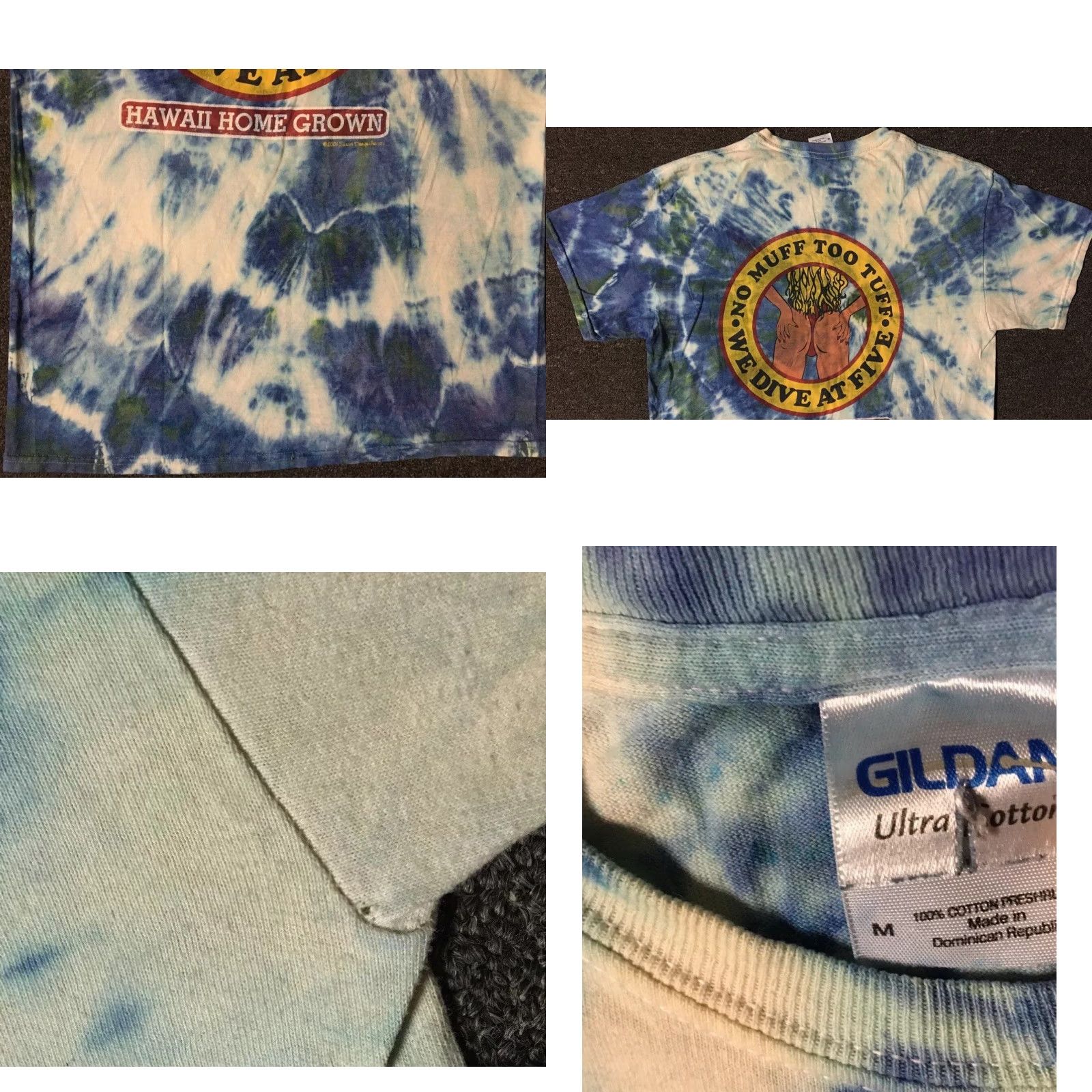 Vintage VINTAGE Hawaii Muff Diver Faded Shirt M Funny Crude Joke Scuba Beach Sex Grunge 90s Shirt Mens M Blue Hawaii Scuba Diving Humor Joke 90s Grunge Size US M / EU 48-50 / 2 - 8 Thumbnail