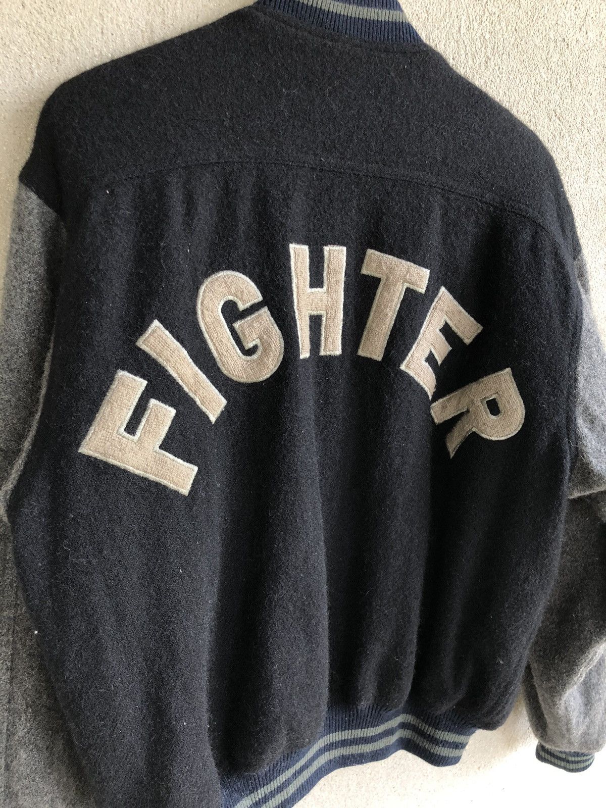 MLB Vintage KEARNEY HOUSE Fighter baseball wool Varsity jacket Size US L / EU 52-54 / 3 - 6 Thumbnail