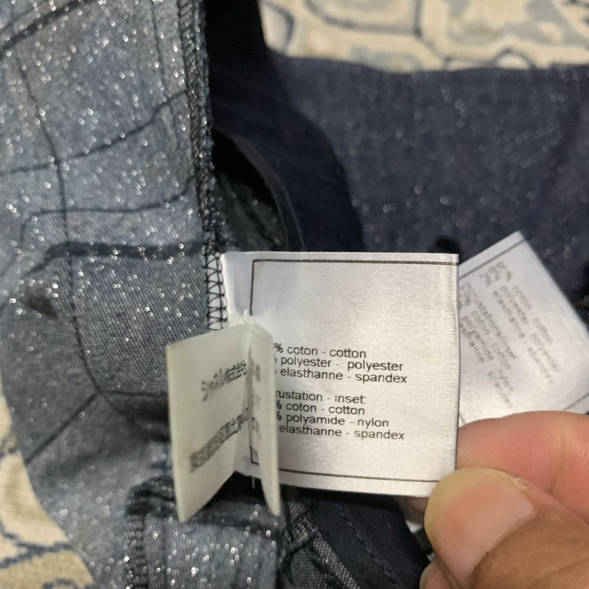 Chanel CHANEL DENIM SPARKIY BLUE Size 29" - 25 Thumbnail