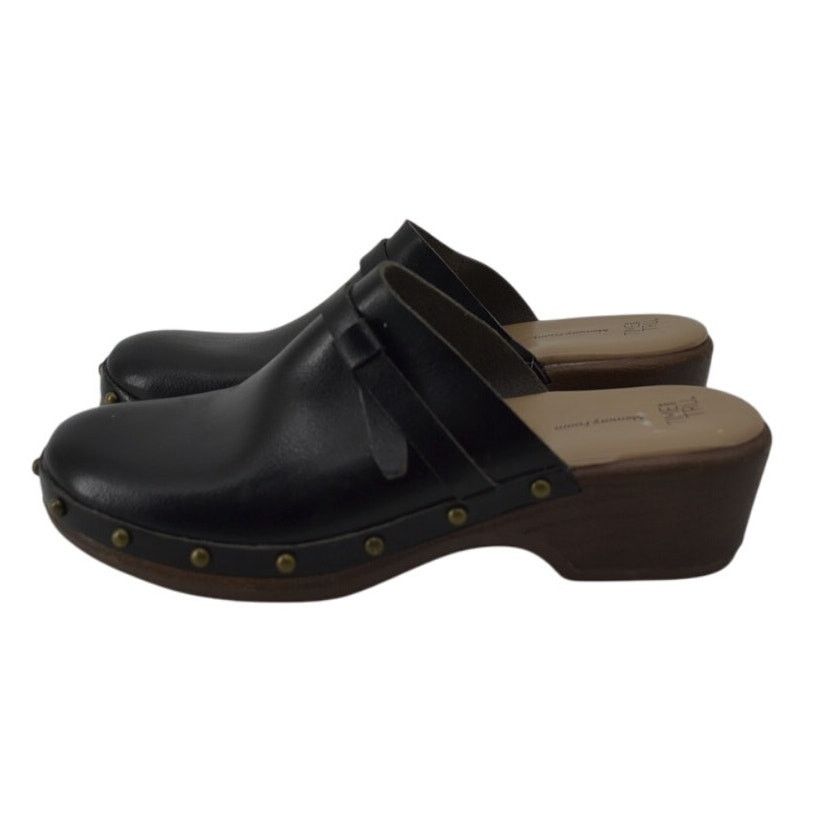 Other Time and Tru Womens Sz 8 Clogs Black Faux Leather Y2K Style Size US 8 / IT 38 - 1 Thumbnail
