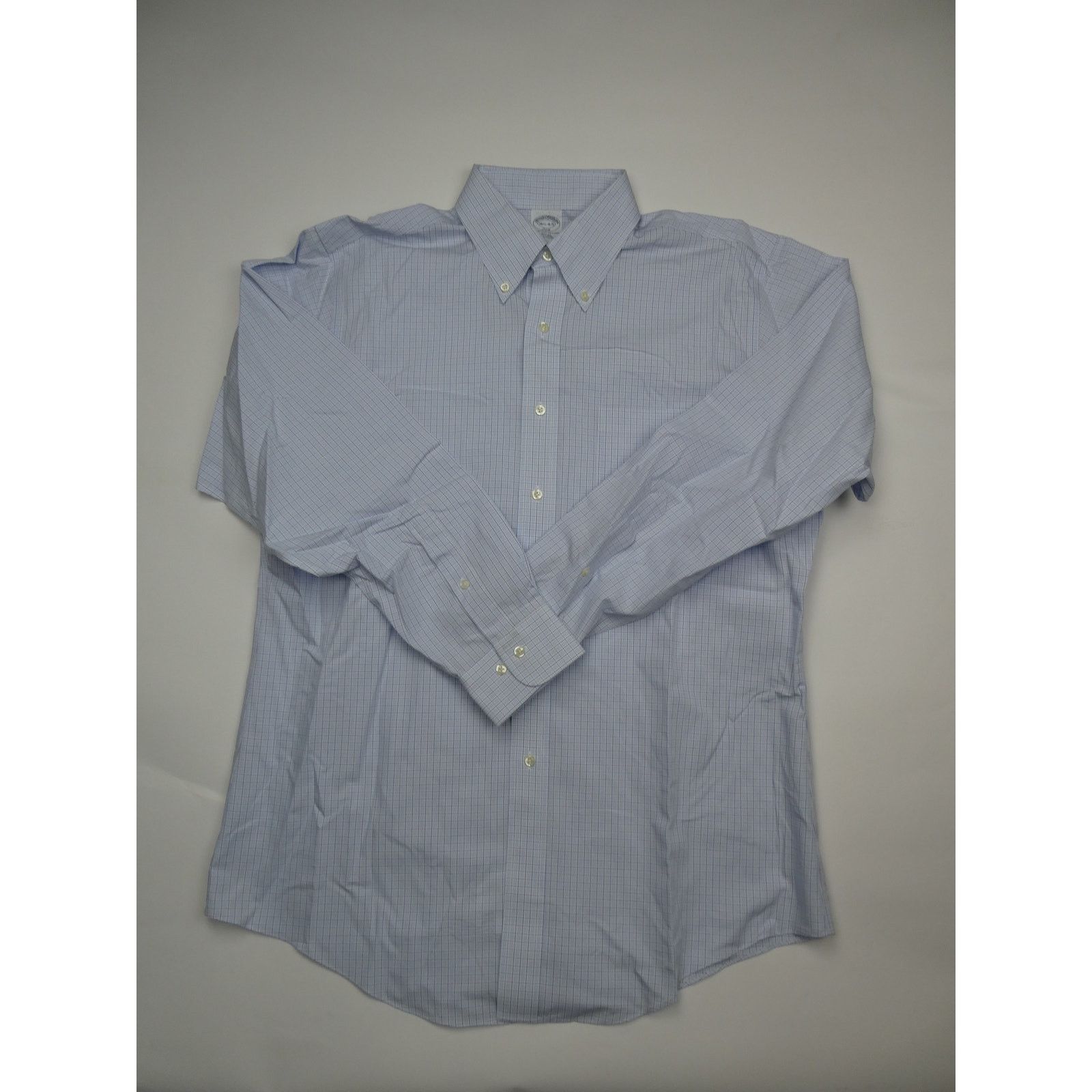 Brooks Brothers Brooks Brothers 346 slim fit Dress Shirt, blue check, 16 1/2 Size US L / EU 52-54 / 3 - 1 Thumbnail