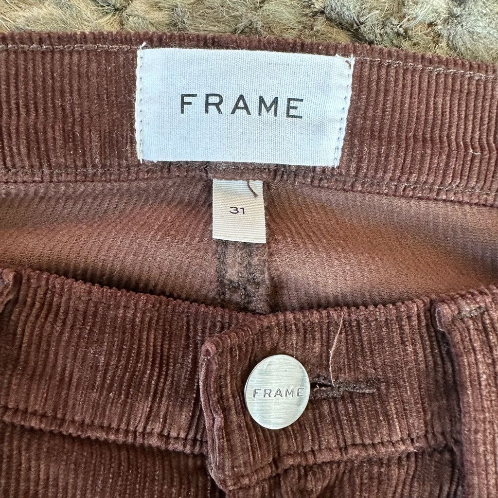 Frame Frame Denim Brown Corduroy Pants Straight Leg Size US 31 - 5 Thumbnail