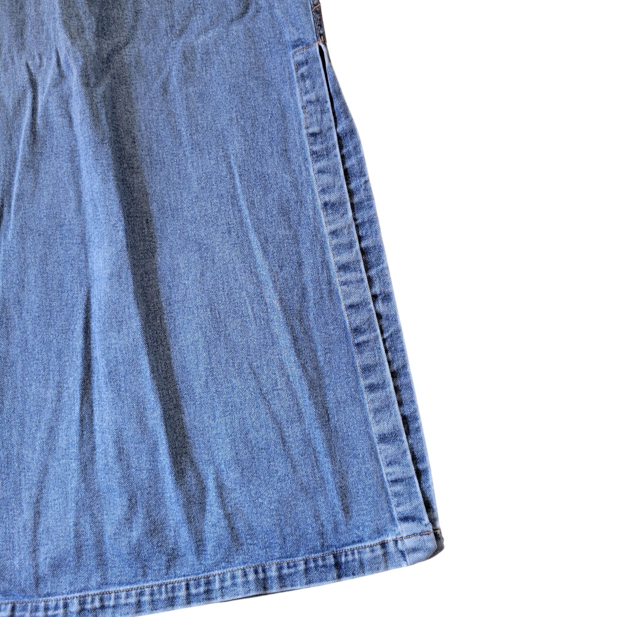 Vintage Jeanology Denim Maxi Skirt 6 Cotton Long Skirt Side Slits 90 Size 28" / US 6 / IT 42 - 7 Thumbnail