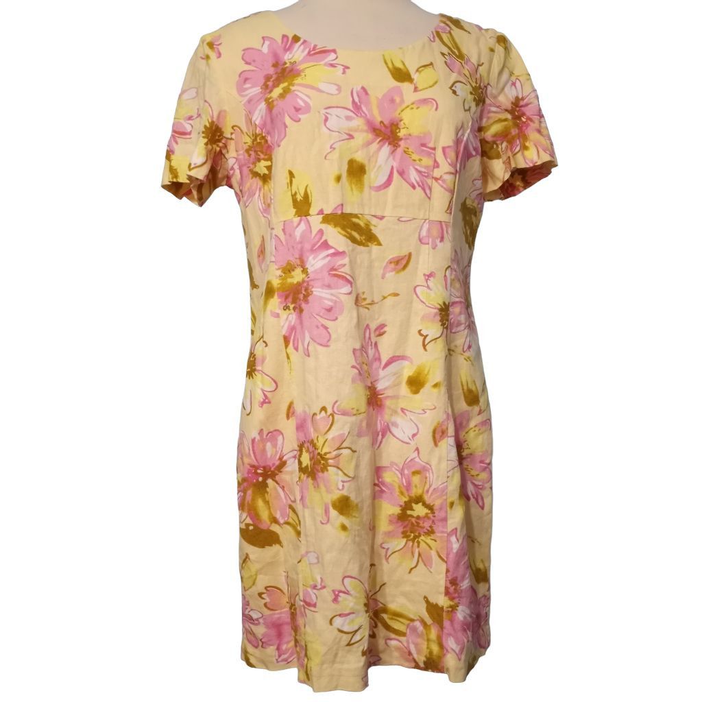 Other Chadwick's of Boston Floral Midi Dress Yellow/ Pink Size 12 Size XL / US 12-14 / IT 48-50 - 2 Thumbnail