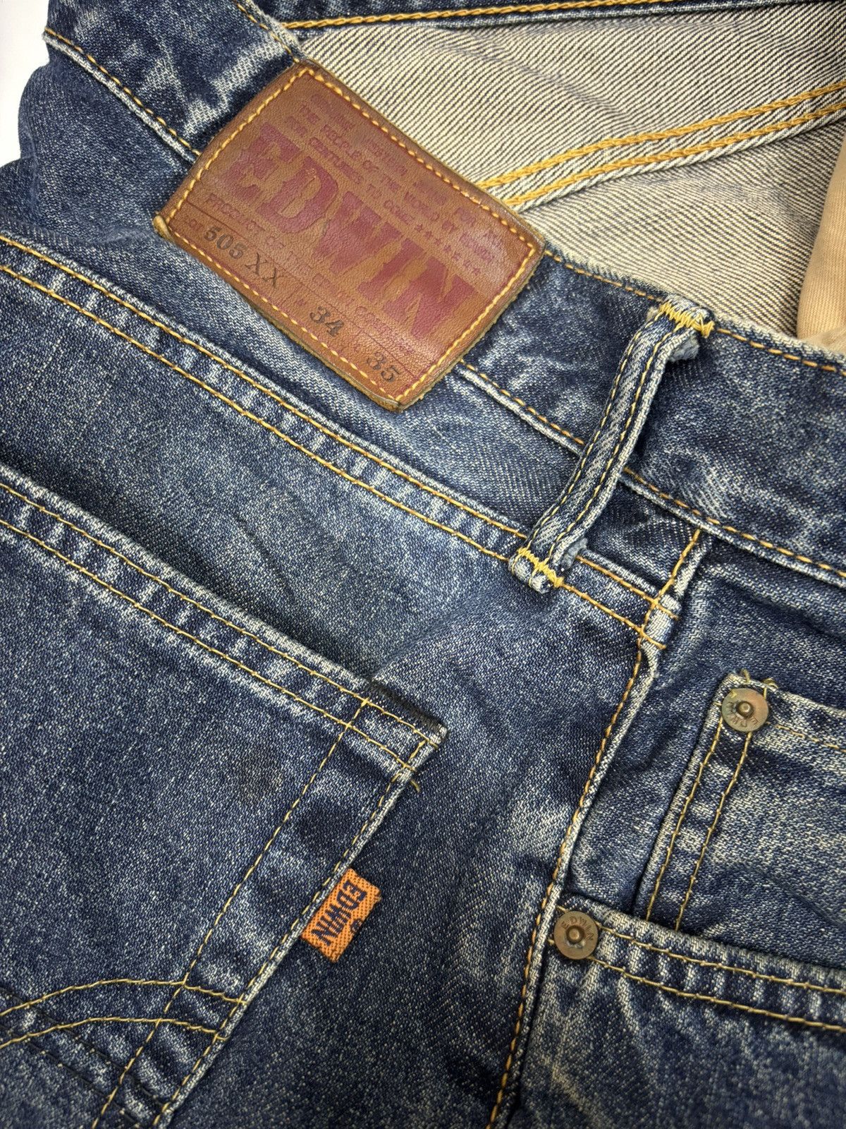 Kapital 🔥EDWIN 505xx SELVEDGE BAGGY JEANS MUD WASH DISTRESSED DENIM Size US 34 / EU 50 - 11 Thumbnail