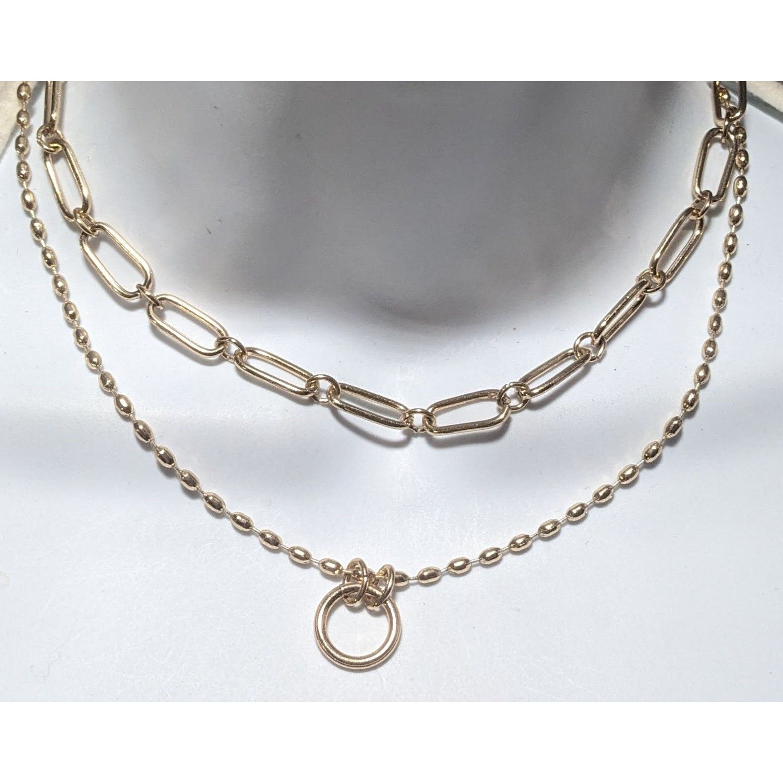 Other Halogen Layered Gold Chain Paperclip Necklace Size ONE SIZE - 6 Thumbnail
