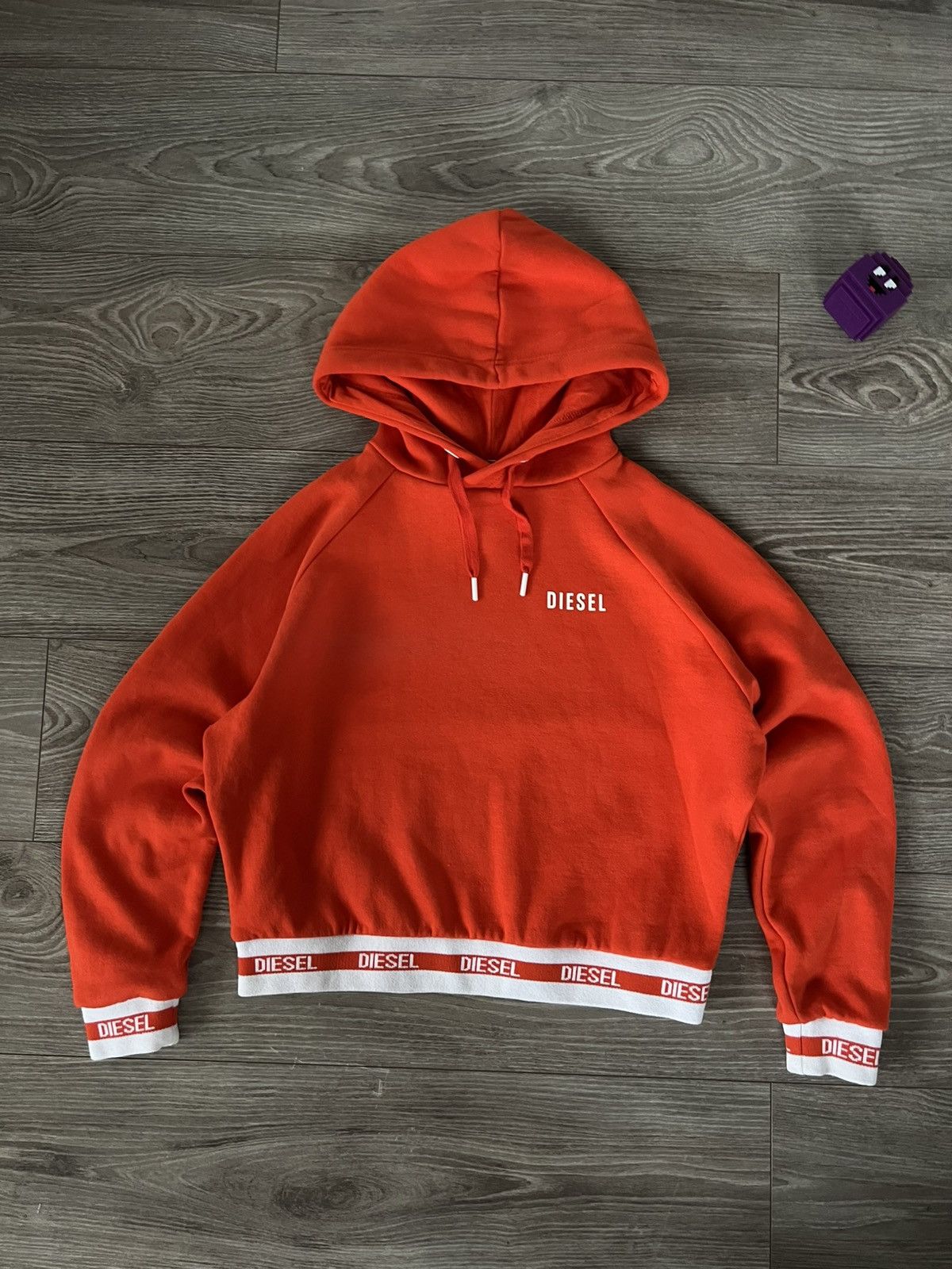 Diesel Diesel Orange Mongram Crop Top Women’s Streetwear Hoodie Size S / US 4 / IT 40 - 13 Thumbnail
