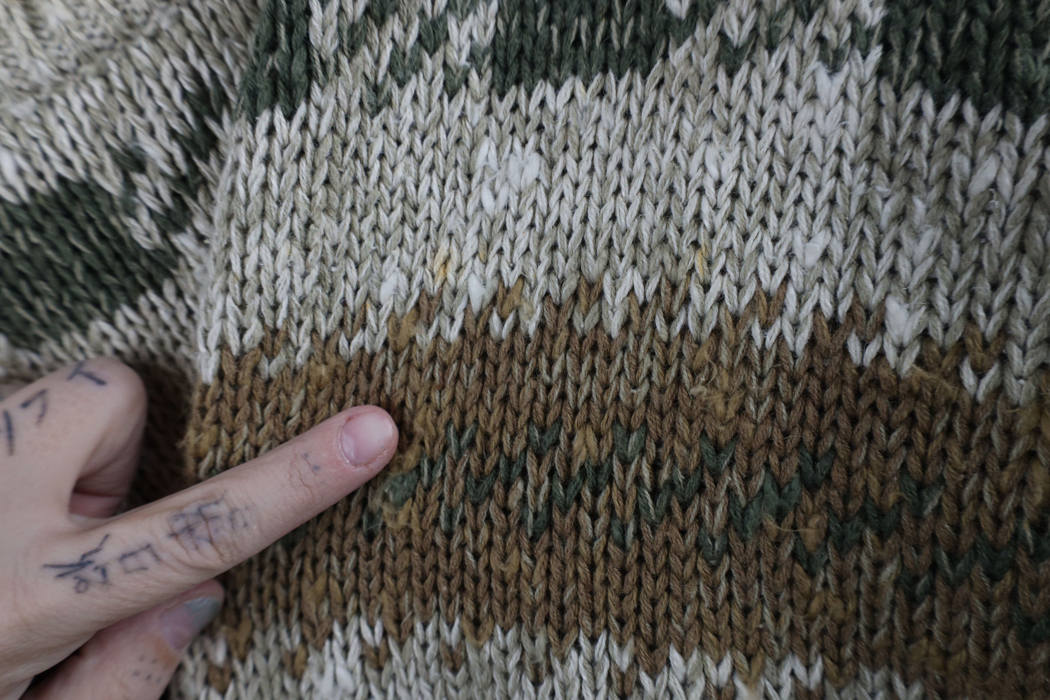 Vintage Vintage 90s Streetwear Blend Chunky Knit Sweater Earth Tone Size US L / EU 52-54 / 3 - 4 Thumbnail