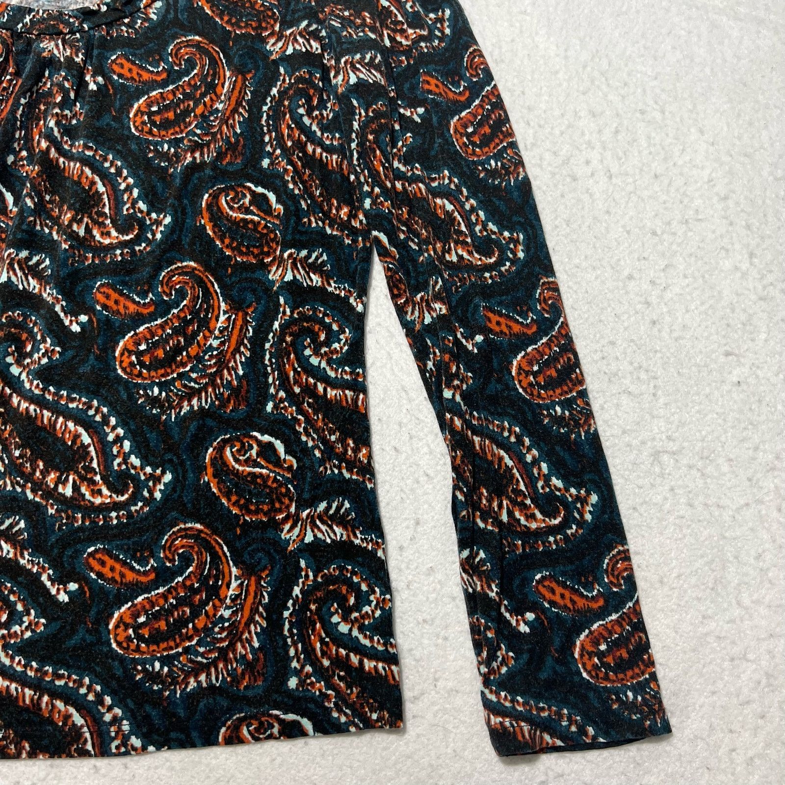 Other Talbots Long Sleeve Paisley Patterned Pullover T Shirt Top Size M / US 6-8 / IT 42-44 - 4 Thumbnail