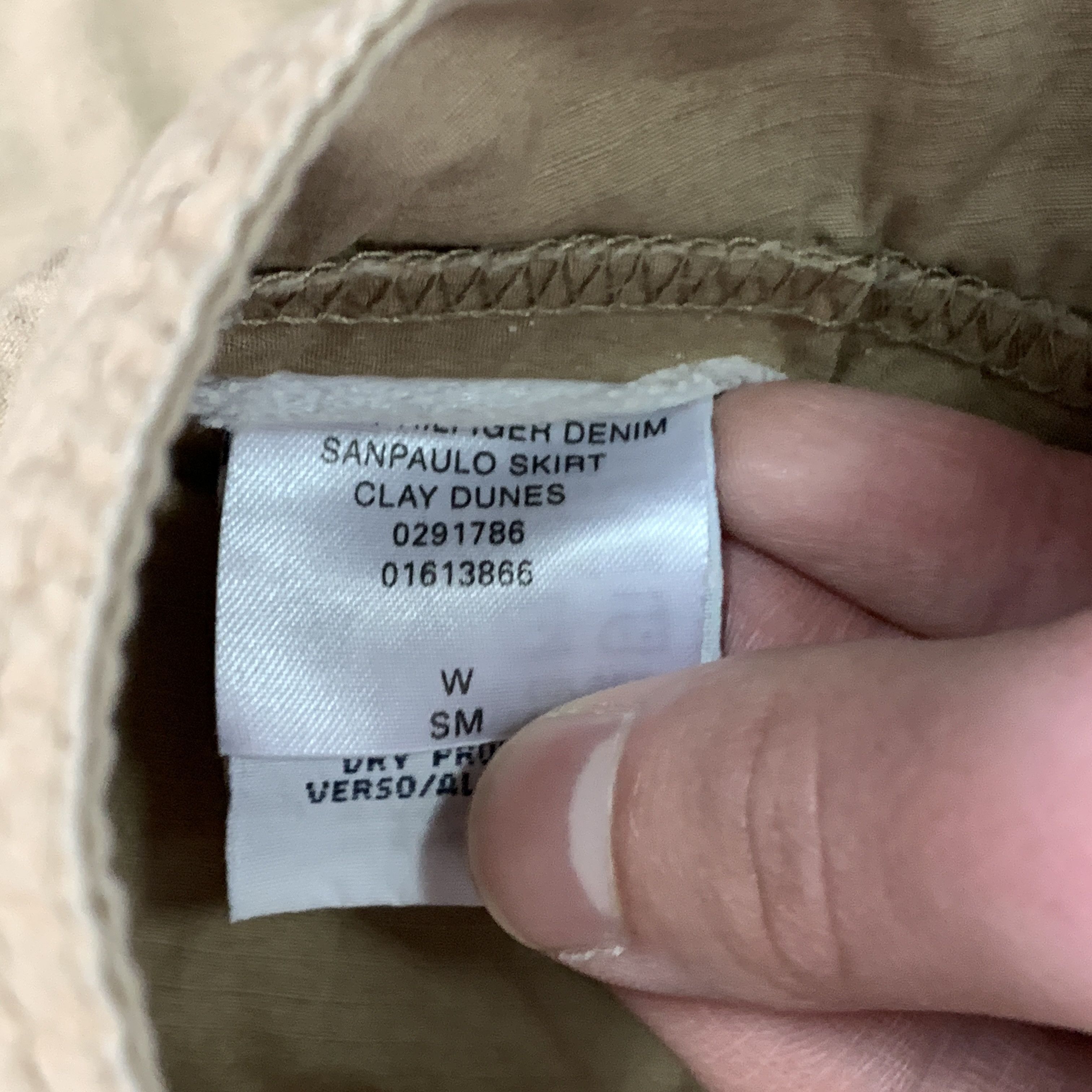 Tommy Hilfiger Vintage Tommy Hilfiger Denim Y2K Beige Women's Mini Skirt Size 27" / US 4 / IT 40 - 6 Thumbnail