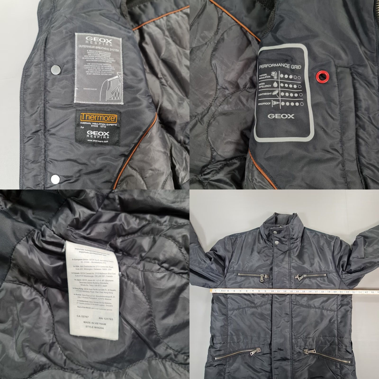 Geox GEOX Mens Jacket Medium Khaki Navy Blue 38 Quickness Thermore Water Repellent Size US M / EU 48-50 / 2 - 8 Thumbnail
