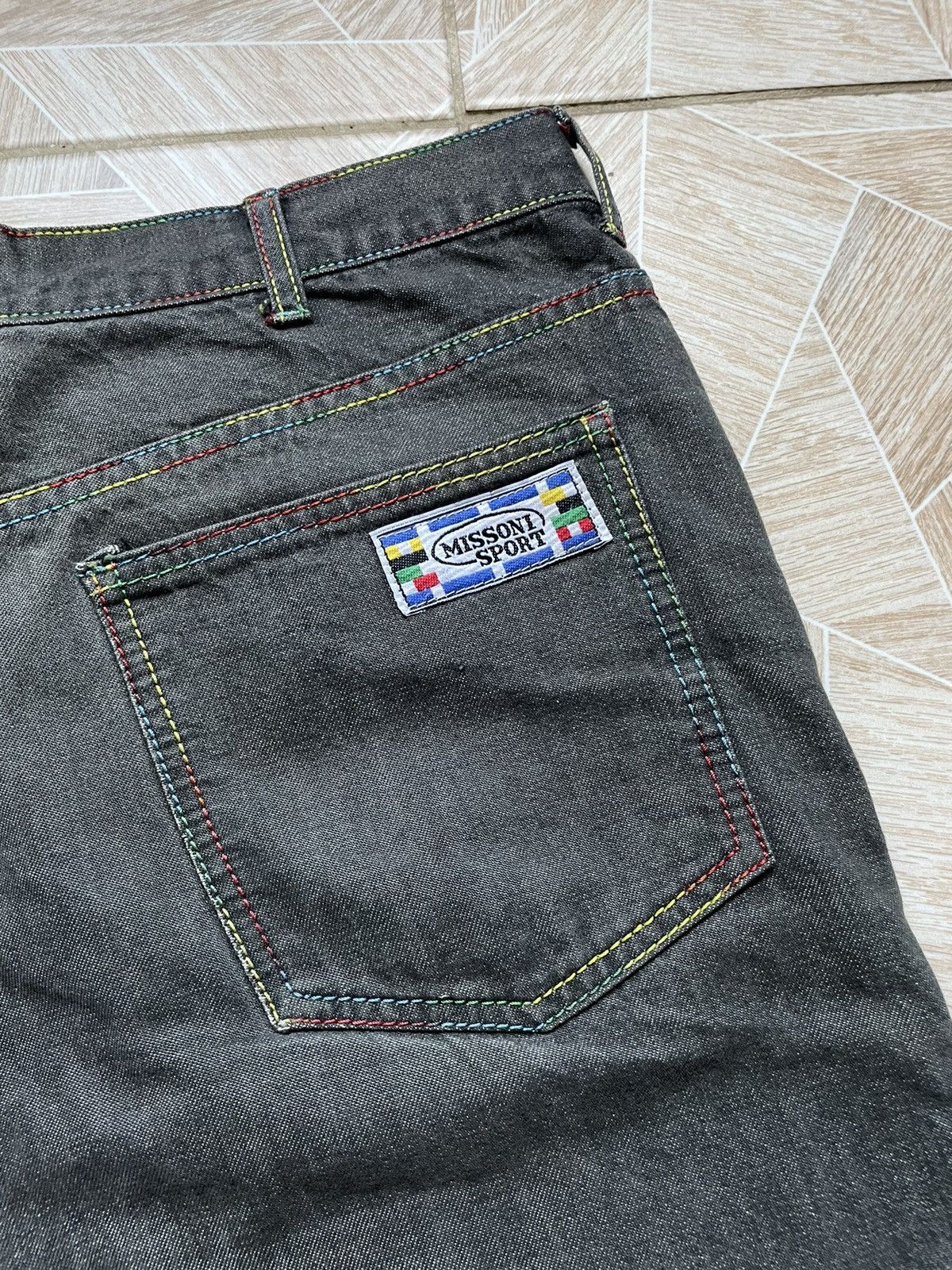 Missoni × Vintage Missoni Sport Baggy Jeans Pants Denim Italy Designer VINTAGE Size US 32 / EU 48 - 3 Thumbnail