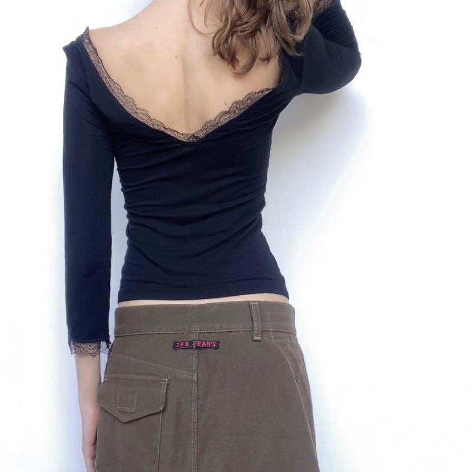 blumarine jeans vintage 3/4 sleeve top