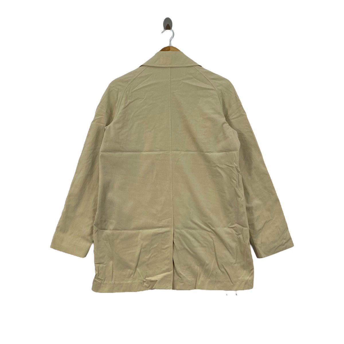 Max Mara S MAX MARA Italy Designer Lycra Plain Cream Coat Size M / US 6-8 / IT 42-44 - 3 Thumbnail