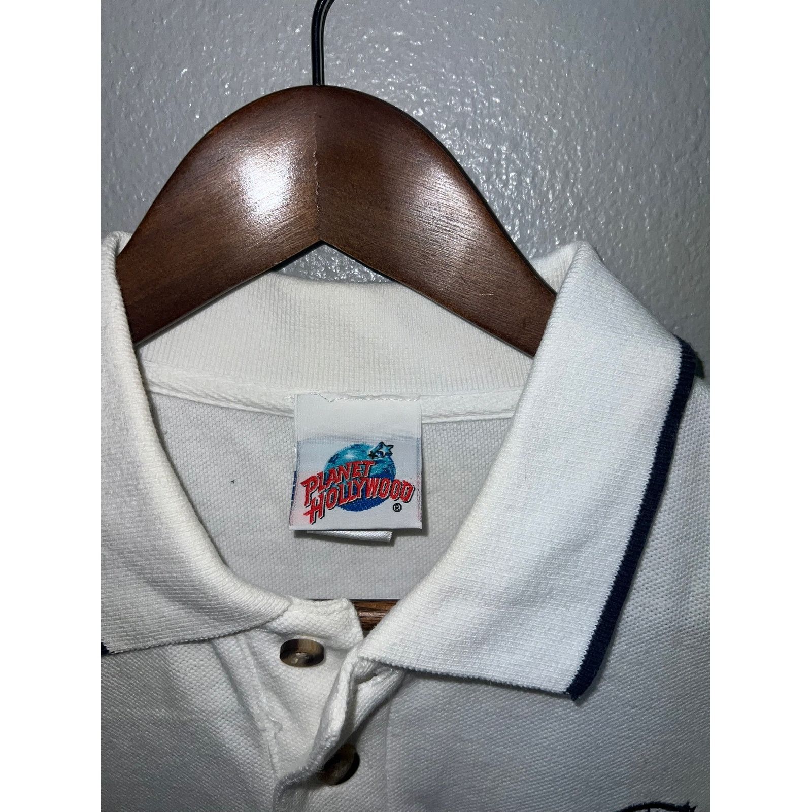 Planet Hollywood Vintage Planet Hollywood Polo Shirt Las Vegas White Tee S Size US S / EU 44-46 / 1 - 5 Thumbnail