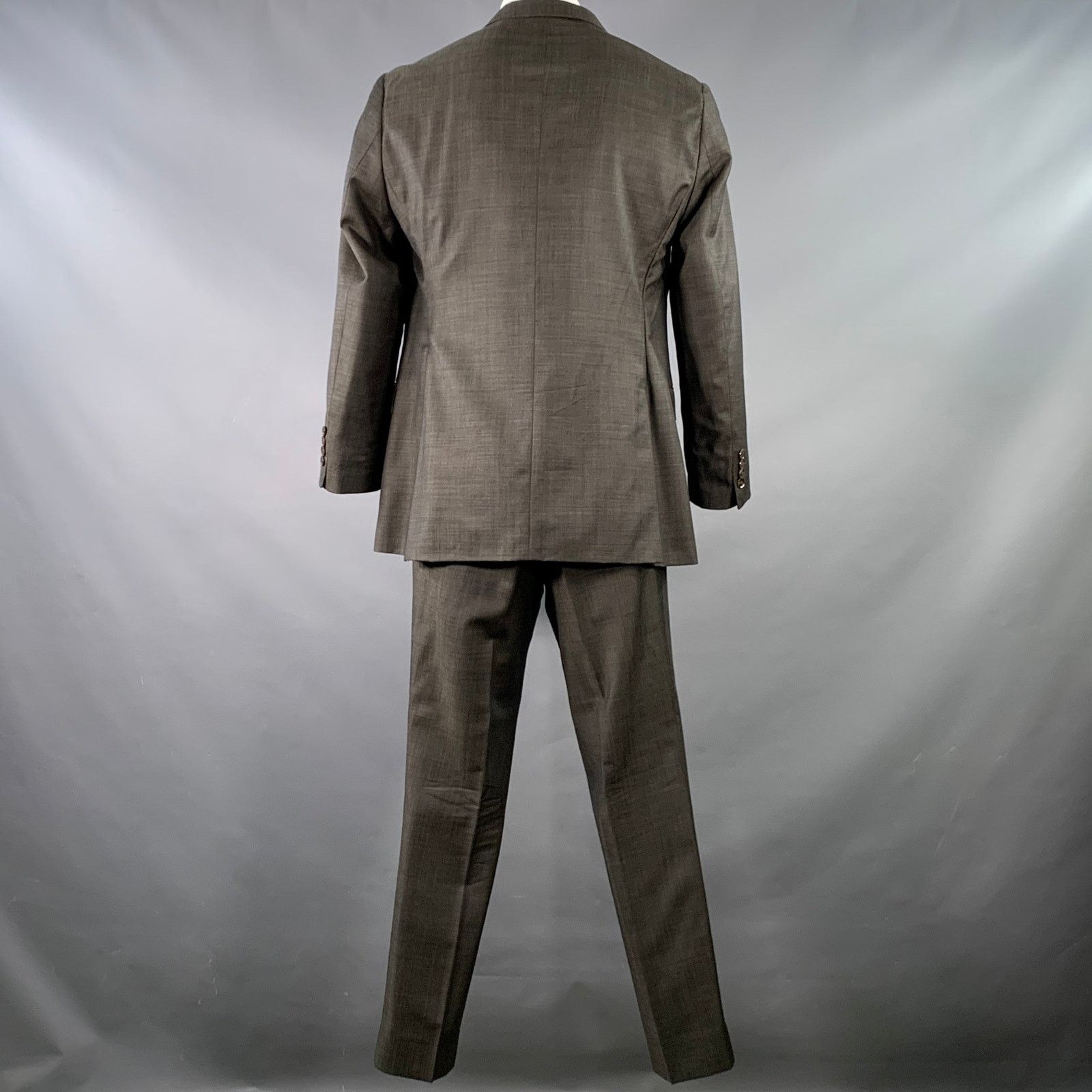 Tiger of Sweden Size 46 Black Cream Dots Wool Cashmere Notch Lapel Suit Size 46R - 3 Thumbnail