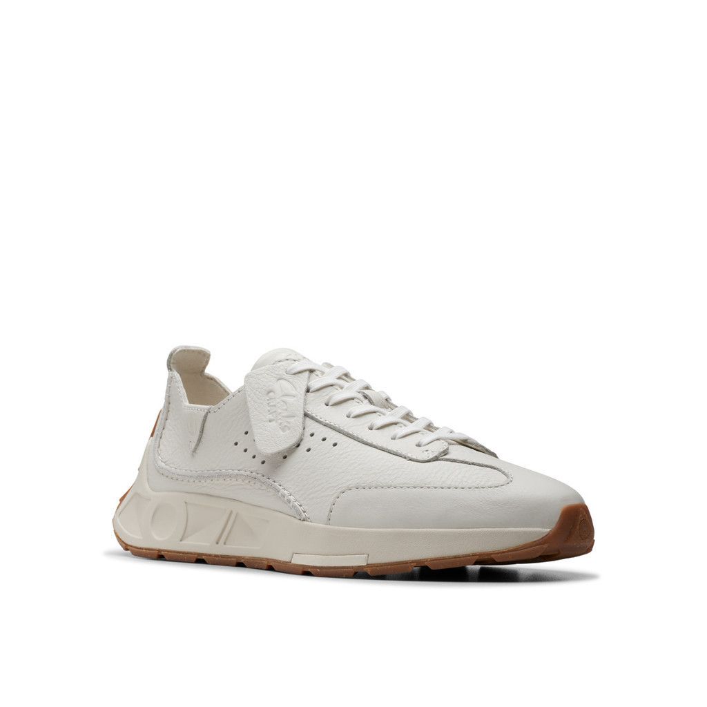 Clarks Clarks Mens Craft Speed Sneakers - White Leather Size US 9 / EU 42 - 7 Thumbnail
