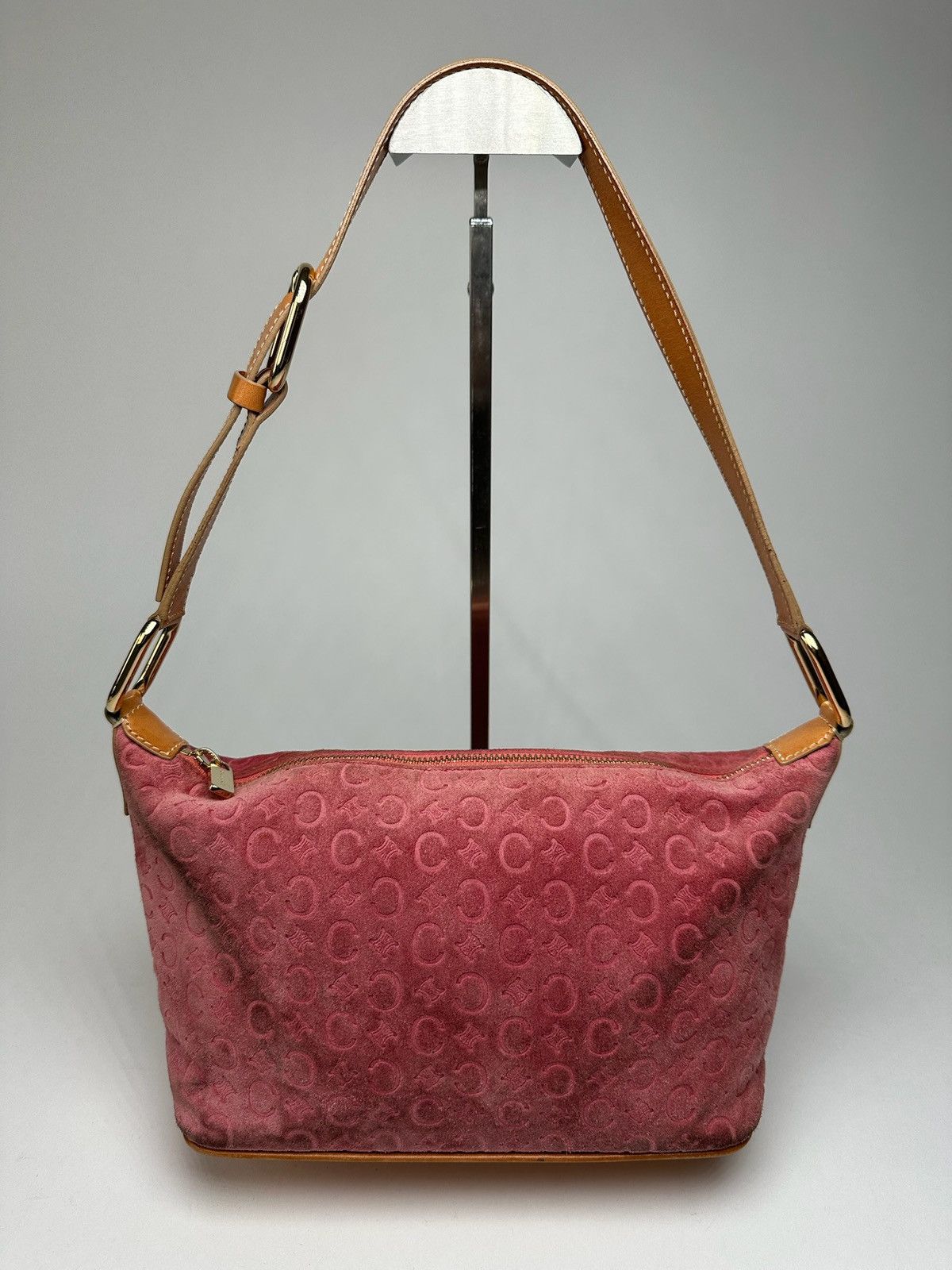 Celine Vintage Celine Paris Velour Leather Monogram Bag Orange Size ONE SIZE - 14 Thumbnail