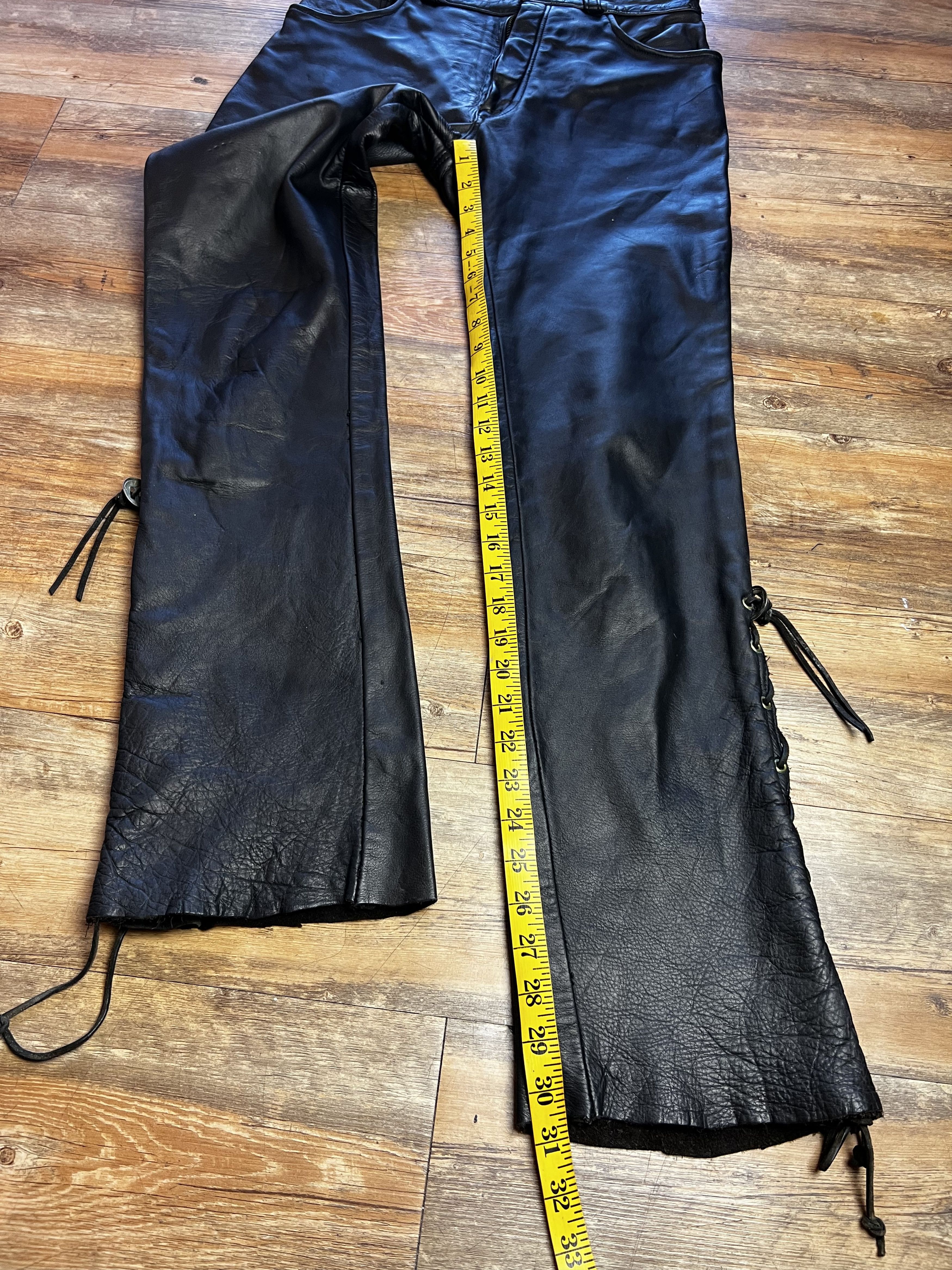 Vintage Vintage Black Leather Pants Size US 30 / EU 46 - 13 Thumbnail