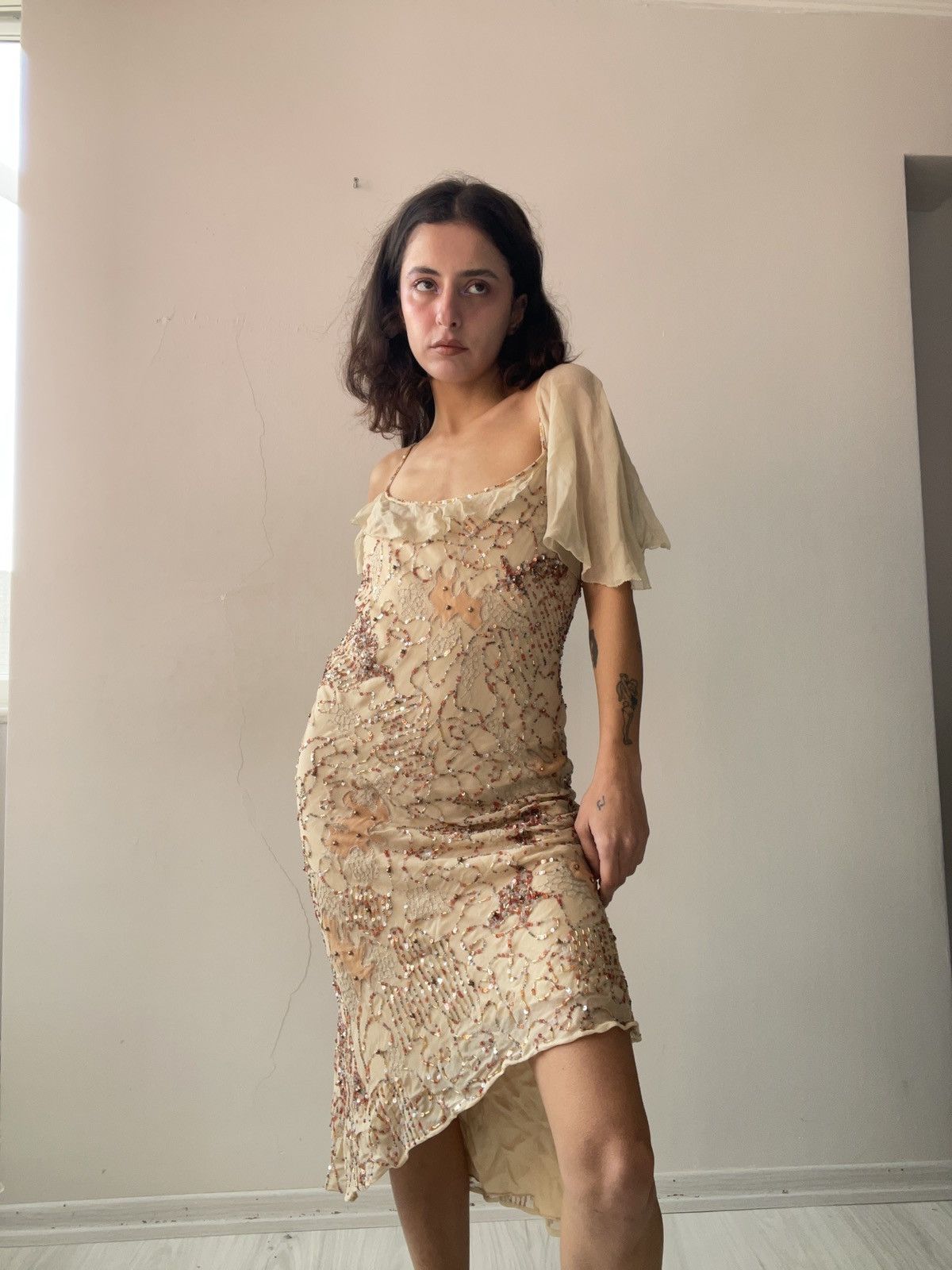 Vintage y2k silk dress Size L / US 10 / IT 46 - 2 Thumbnail