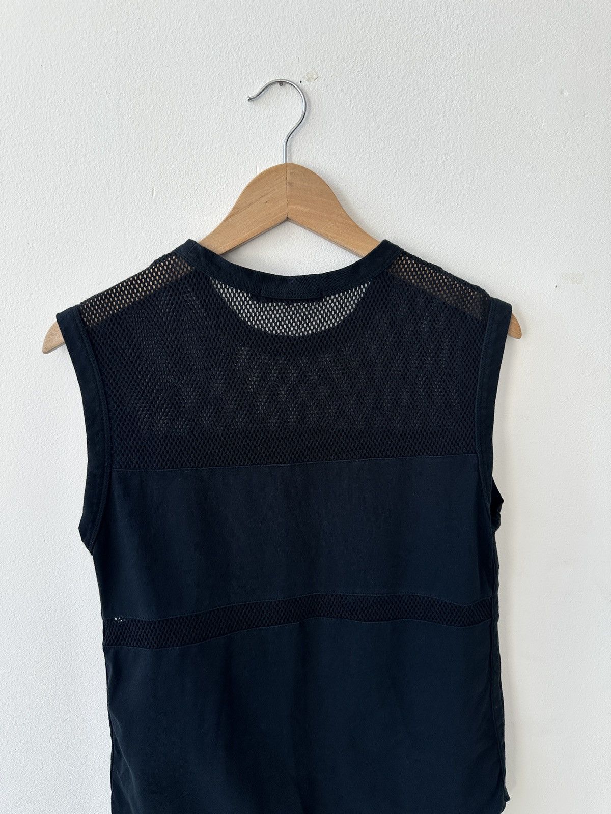 Rag & Bone Rag & Bone Tank Top Unisex Black Mesh Muscle Shirt Curve Hem Size M / US 6-8 / IT 42-44 - 8 Thumbnail
