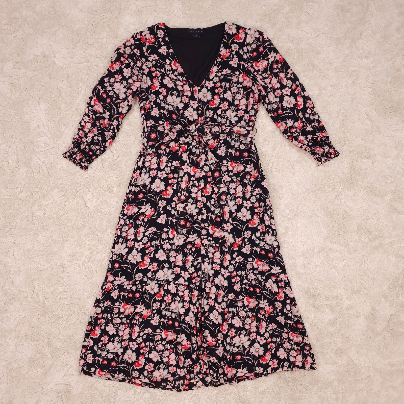 Sanctuary Sanctuary Fontana Button Front Belted Midi Dress Sz 8 Size M / US 6-8 / IT 42-44 - 5 Thumbnail