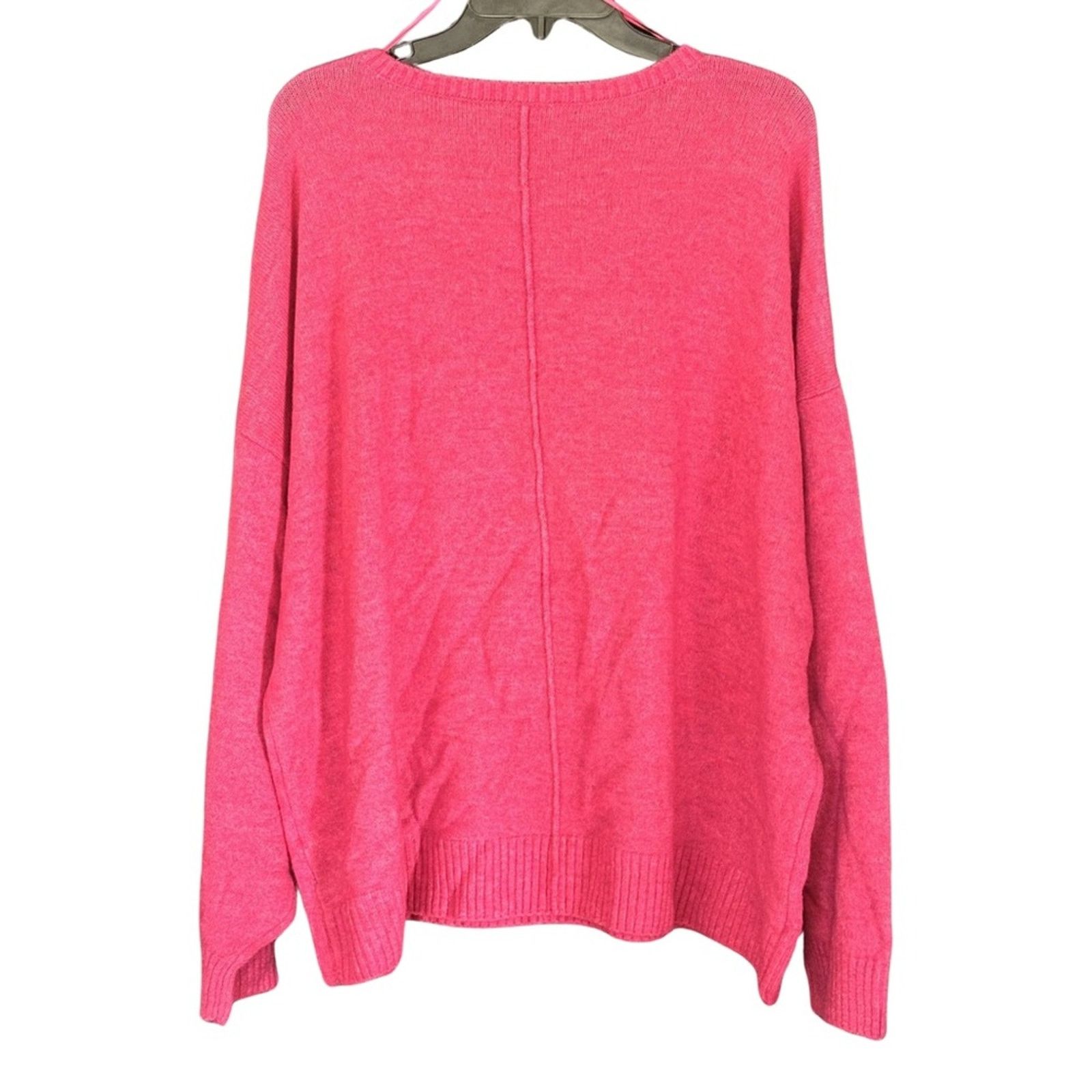 Vince Camuto NWT Vince Camuto Pink V-Neck Sweater Size XXL / US 16-18 / IT 52-54 - 7 Thumbnail