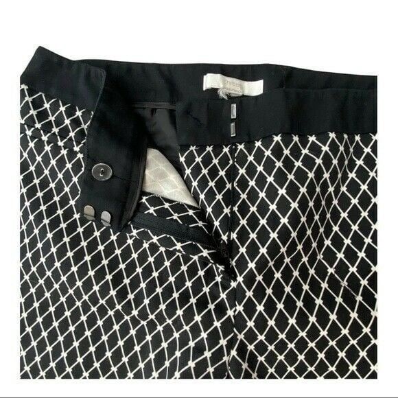 Other Chico's 2 Pants Black White Diamond Cropped Ankle 12 Size 34" / US 12 / IT 48 - 6 Thumbnail