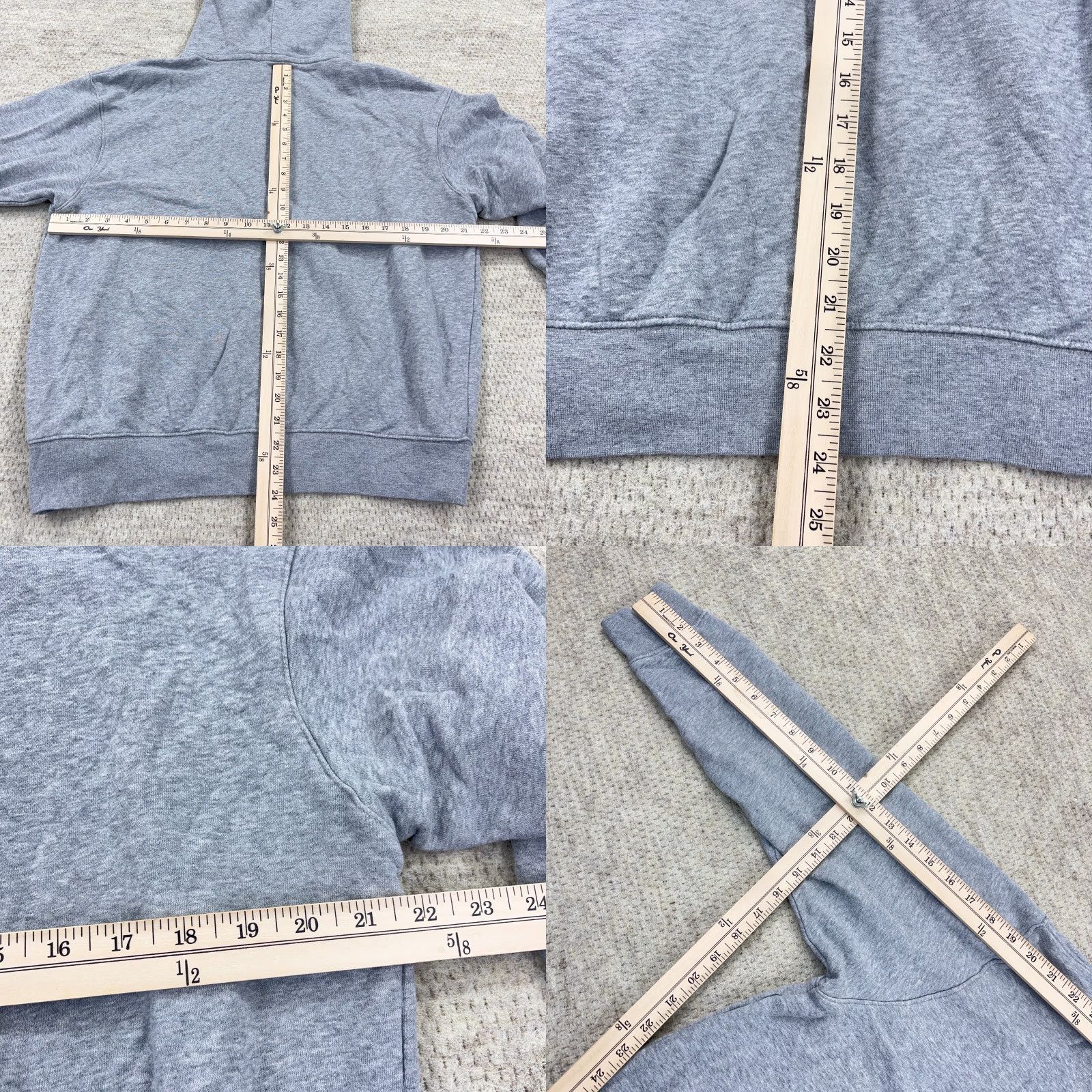 Nike Nike Hoodie Women XS Gray White Center Swoosh Baggy Retro Cotton Heather Size XS / US 0-2 / IT 36-38 - 8 Thumbnail