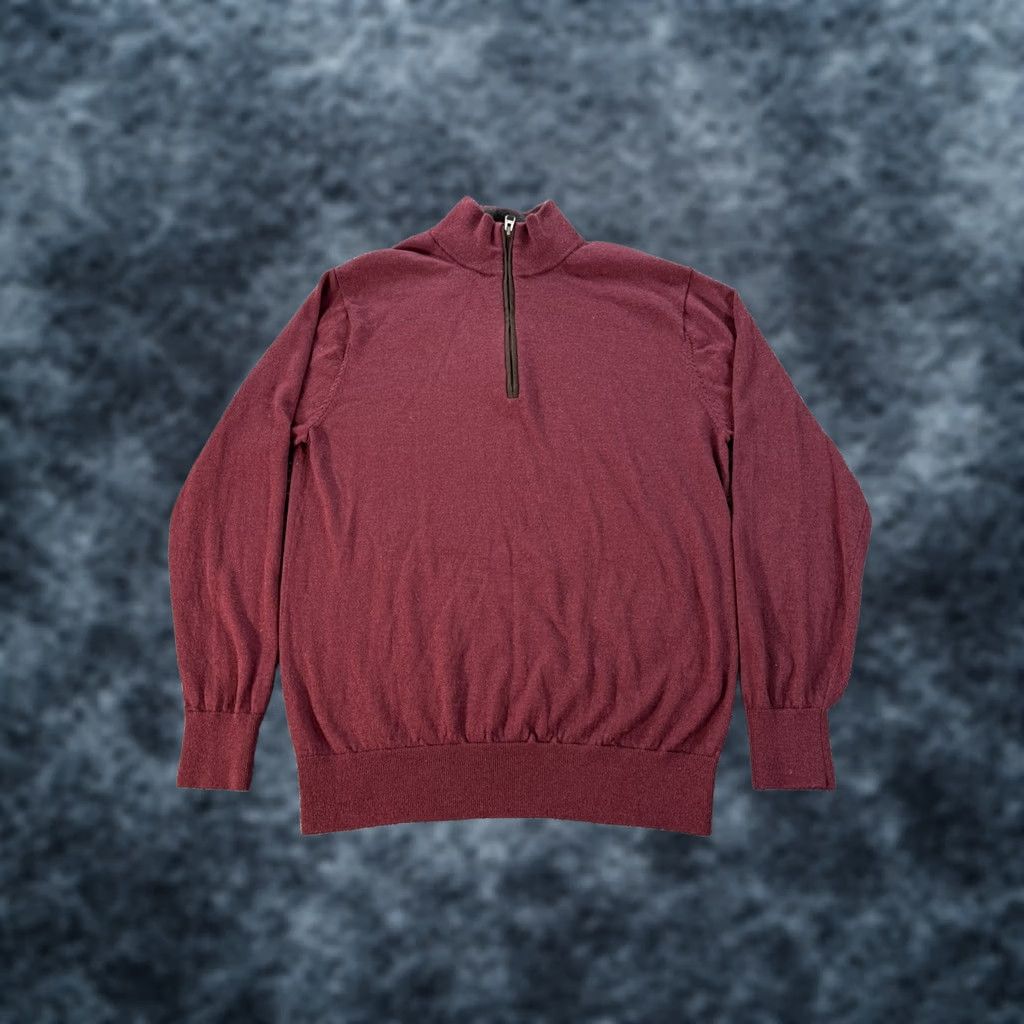 Orvis Orvis Sweater Mens M Red Merino Wool Quarter Zip Men Size Burgundy Soft Preppy Size US M / EU 48-50 / 2 - 1 Thumbnail