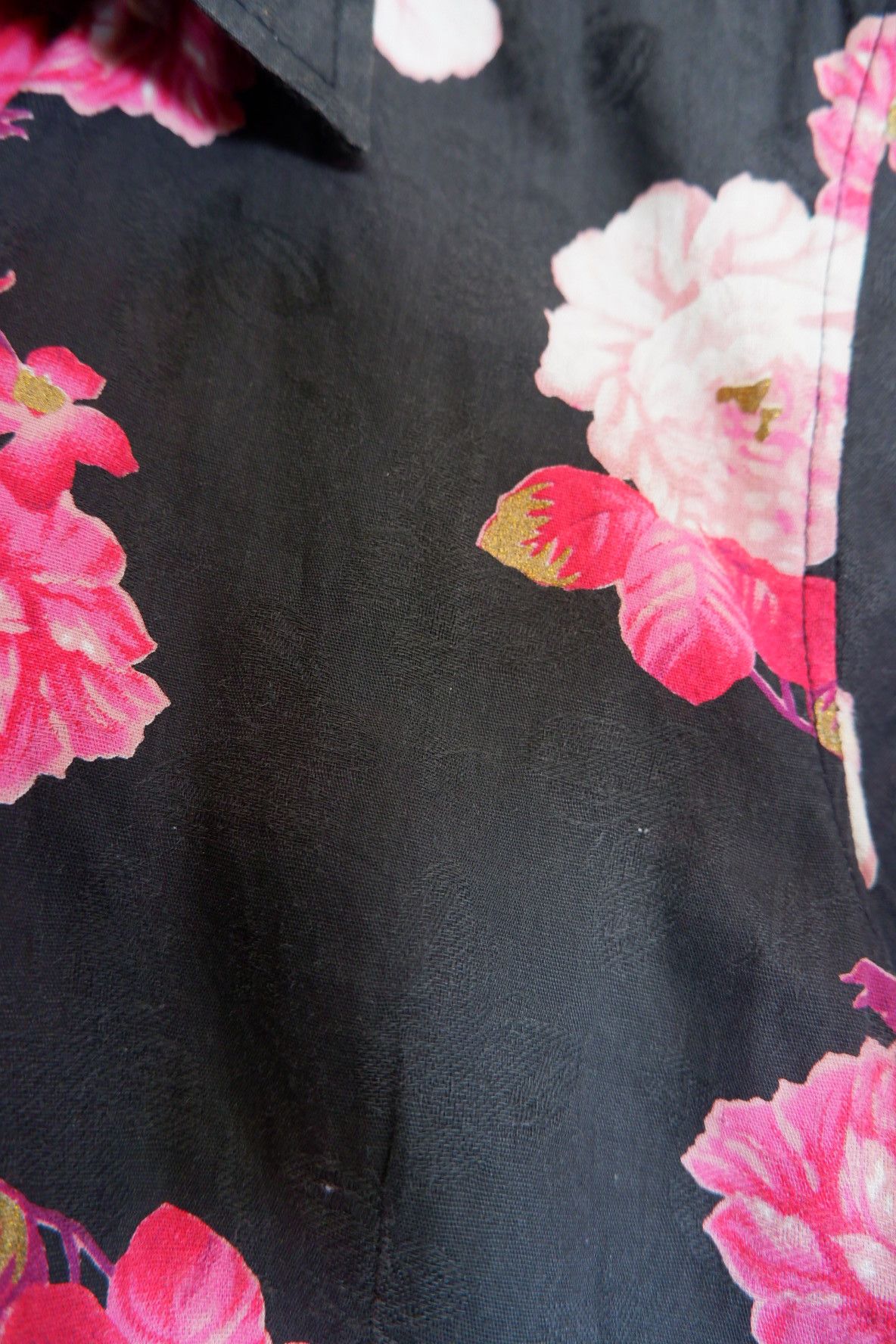 Japanese Brand Vintage Evolution Japan Jacquard Flower Open Colar Shirts Size US L / EU 52-54 / 3 - 4 Thumbnail