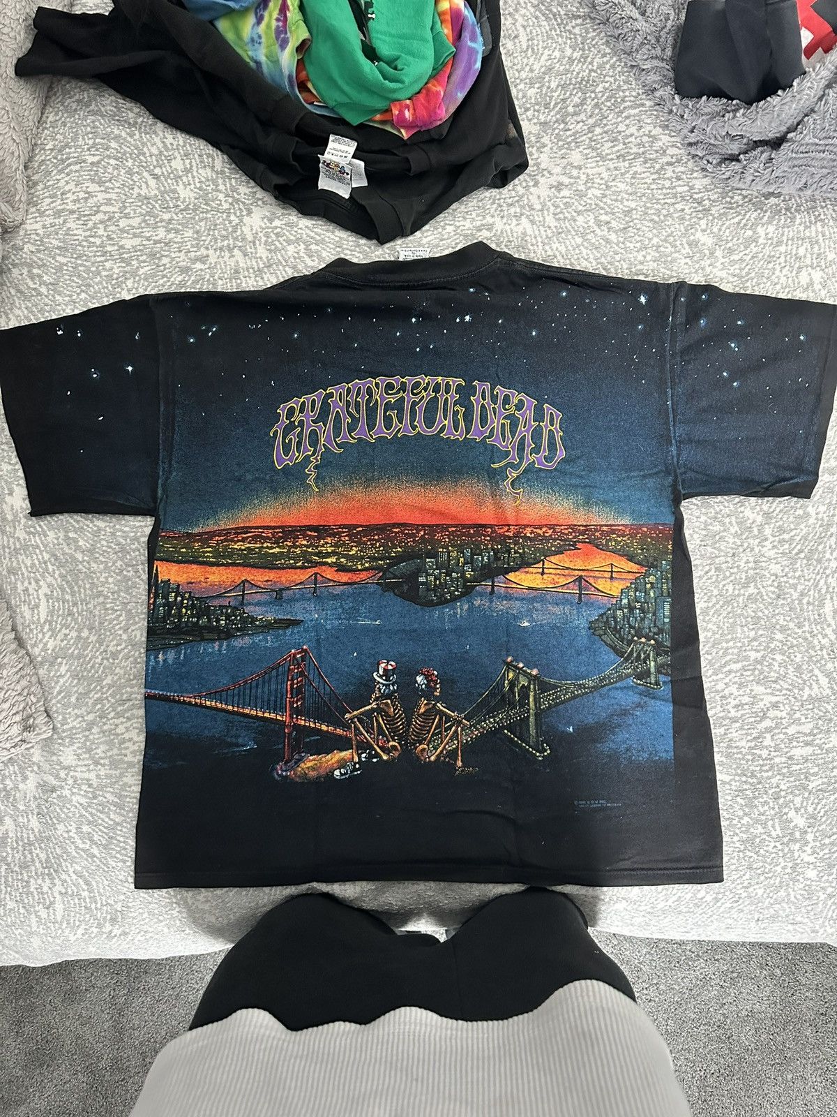 Other 1990s Grateful Dead XL Golden Gate Skeleton SF Skyline Tee Size US XL / EU 56 / 4 - 2 Thumbnail
