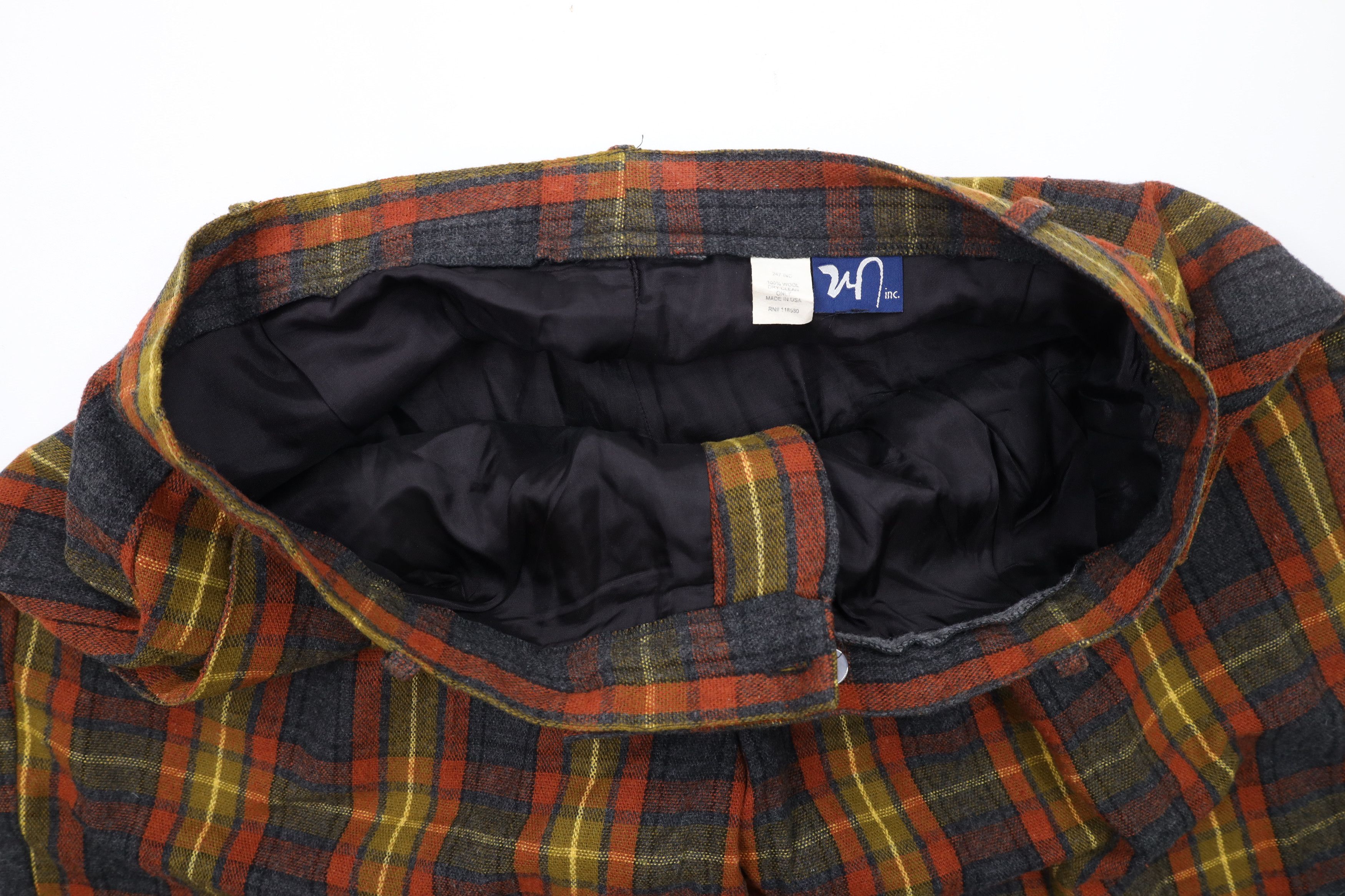 Vintage Vintage 90s Streetwear Cuffed Wool Tweed Wide Leg Pants USA Size US 38 / EU 54 - 8 Thumbnail