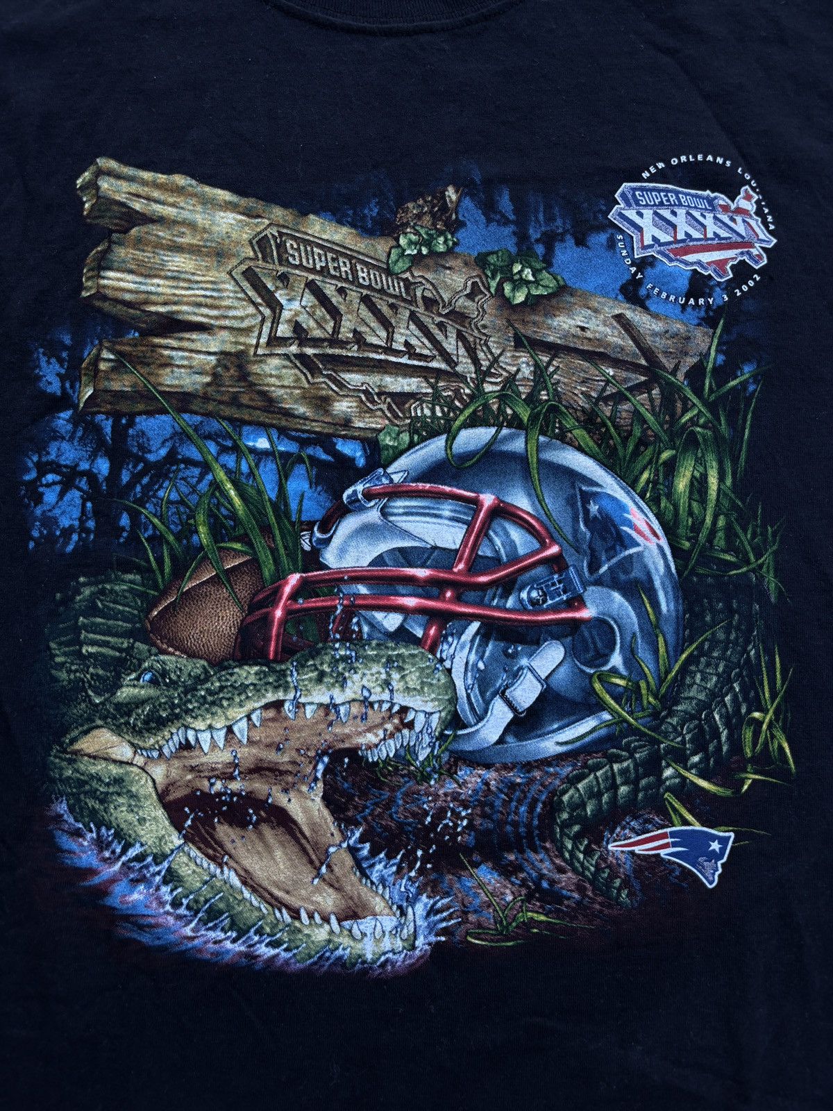 NFL Vintage 2002 NFL “Super Bowl XXXVI” Black L/S Tee Size XXL Size US XXL / EU 58 / 5 - 4 Thumbnail