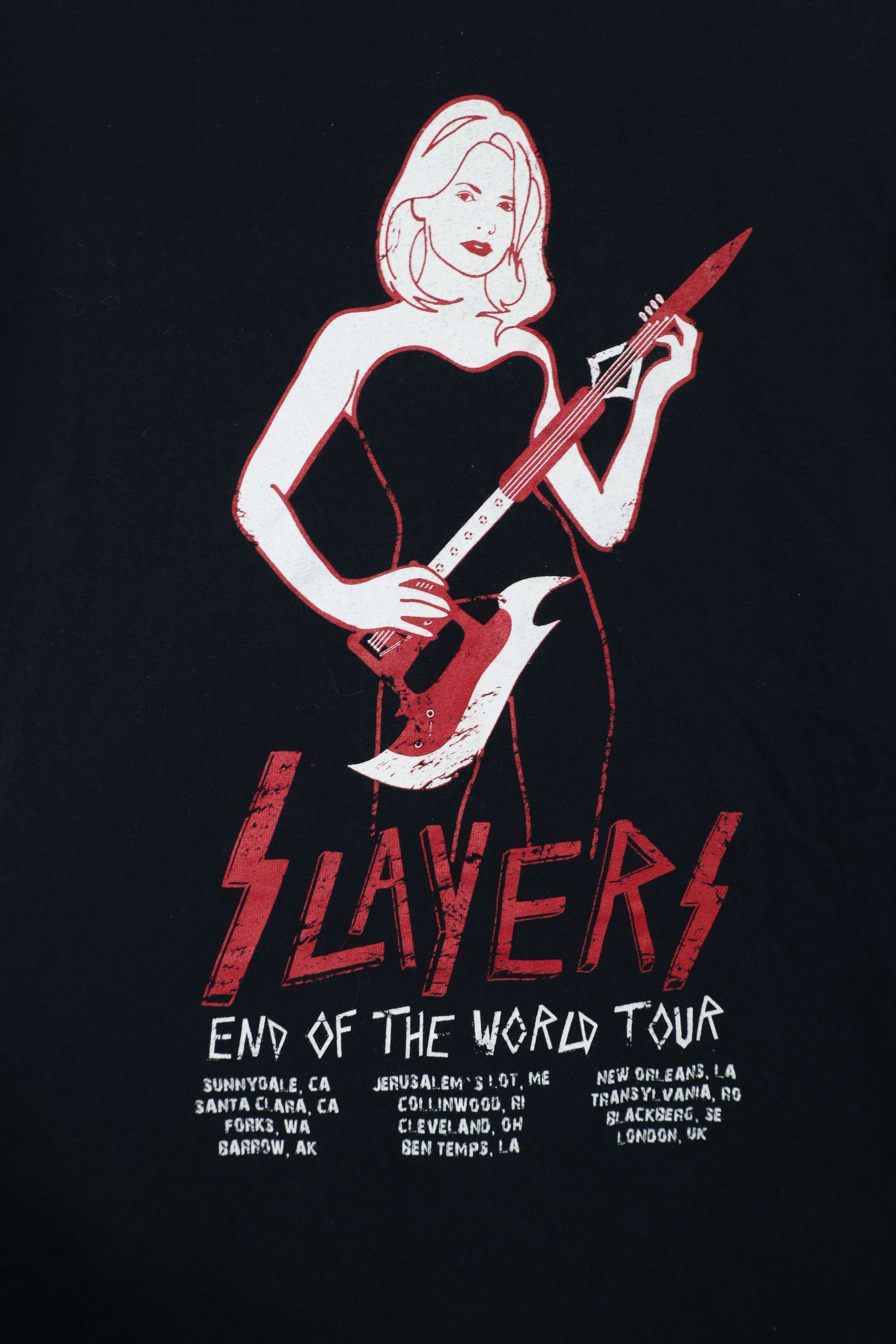 Vintage Vintage Y2K the World Tour Slayer Band Short Sleeve T-Shirt Size US XL / EU 56 / 4 - 6 Thumbnail