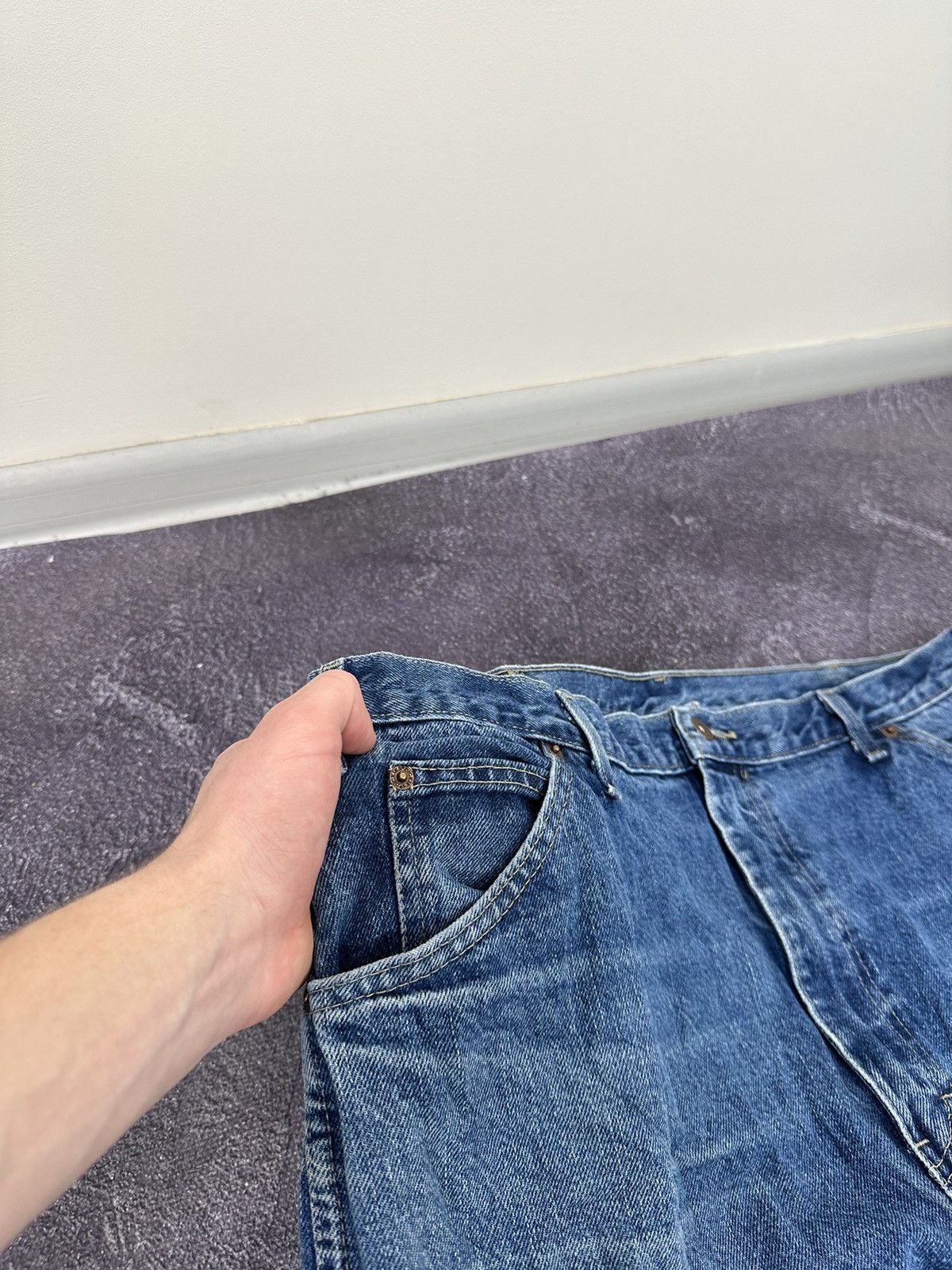 Dickies Vintage Dickies Faded Opium Blue Denim Baggy USA Work Jeans Size US 40 / EU 56 - 15 Thumbnail