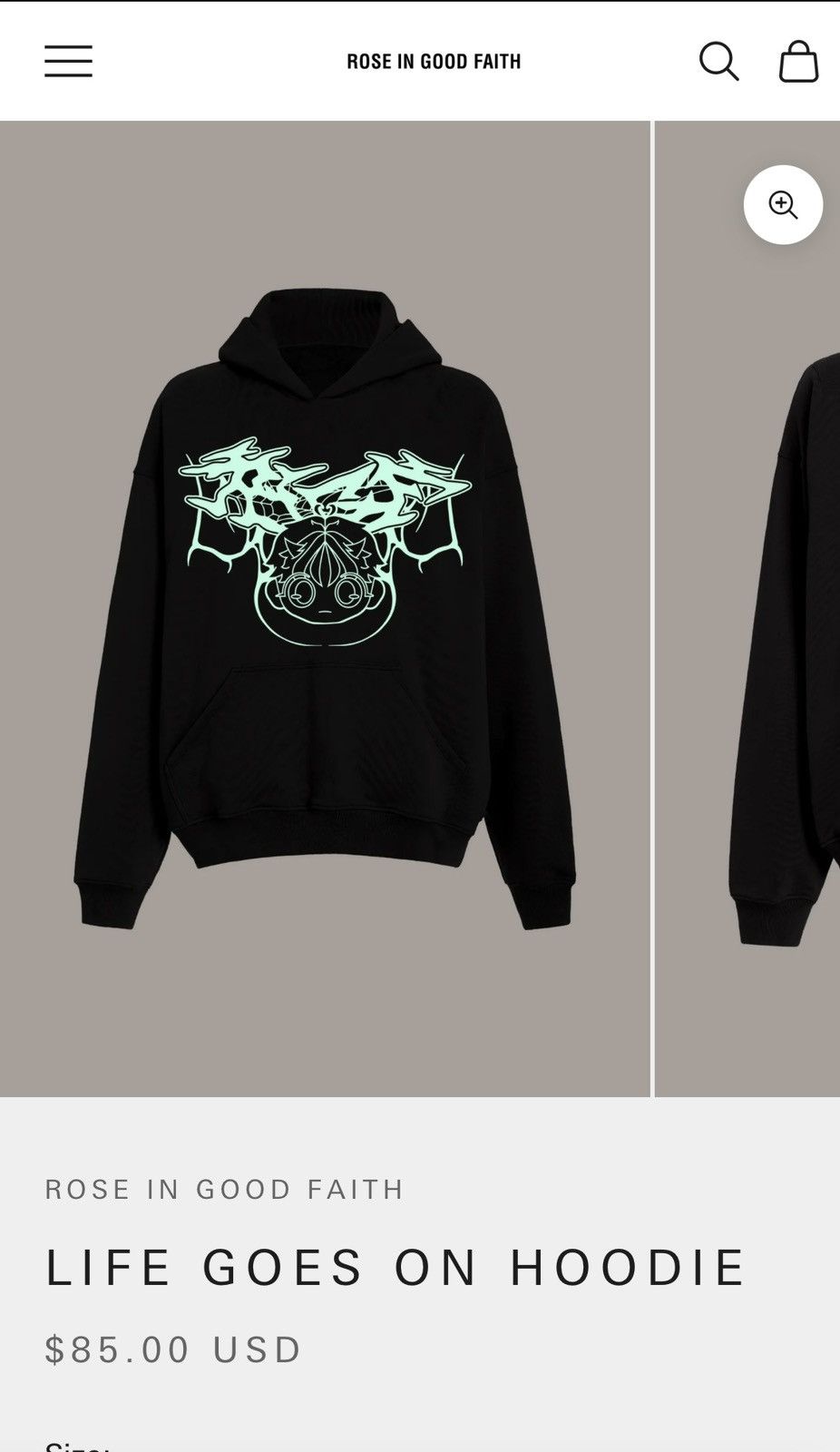 ROSE IN GOOD FAITH × Vintage New The Kid Laroi Rose In Good Faith LIFE GOES ON HOODIE Size US S / EU 44-46 / 1 - 9 Thumbnail