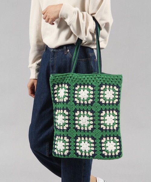 Japanese Brand × Tsumori Chisato Niko And ... Crochet Knitted Bohemian Tote/Sling Bag Size ONE SIZE - 17 Thumbnail