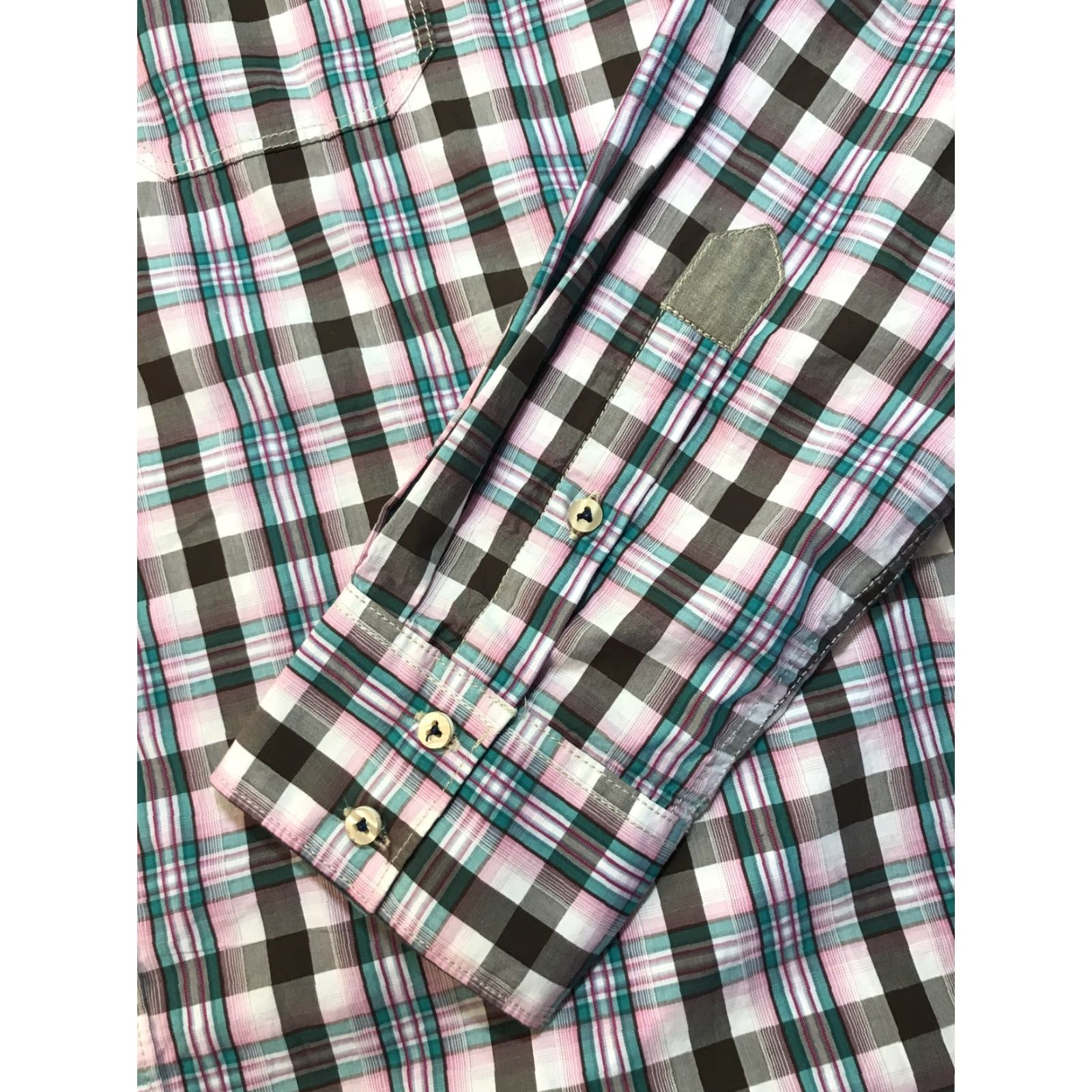 Tommy Bahama Tommy Bahama Shirt Mens Island Modern Fit XL Plaid Long Sleeve Button-Up Cotton Knit Multicolor Blue Collar Spread Casual Size US XL / EU 56 / 4 - 6 Thumbnail