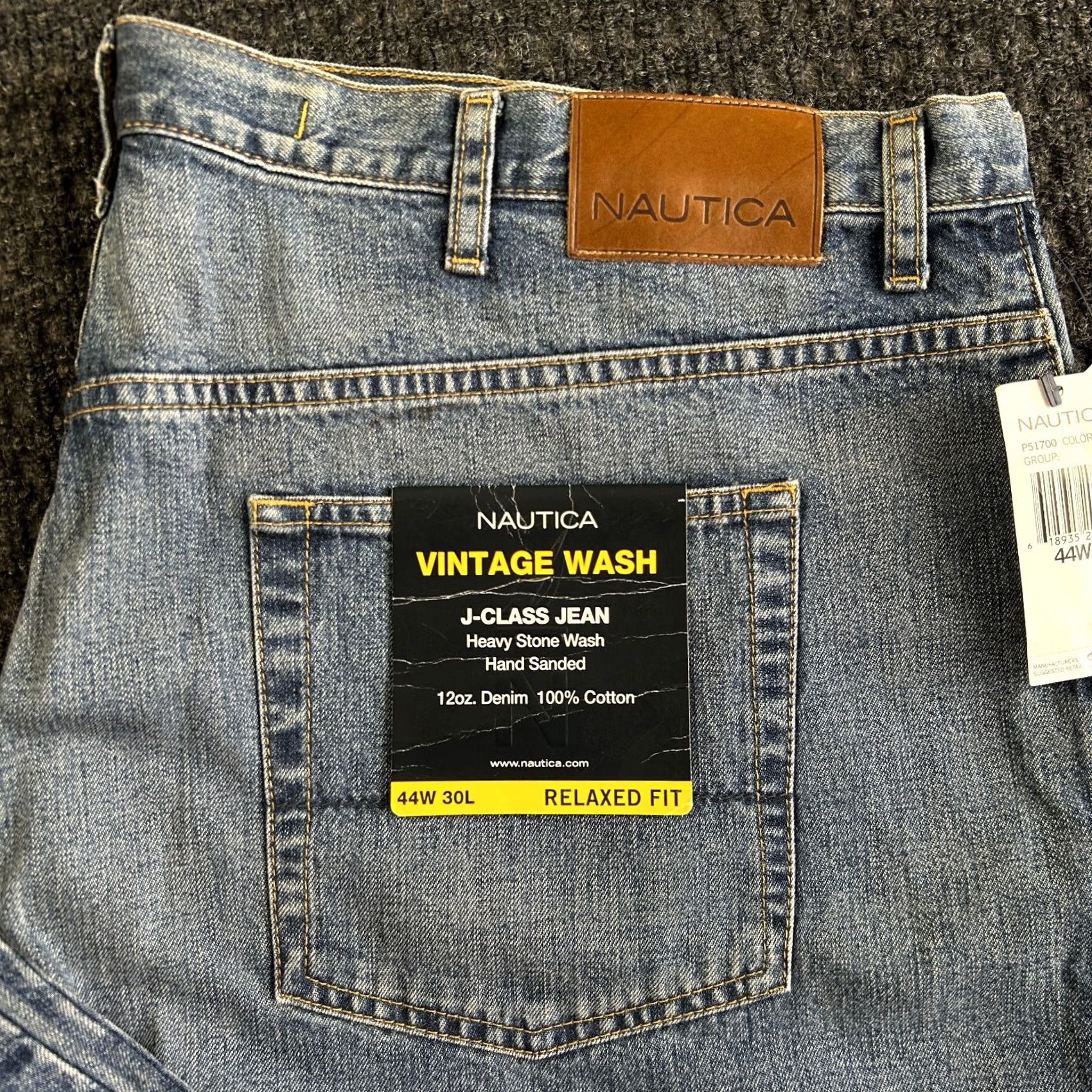 Nautica Nautica J-Class Jeans Regular 44 Blue Denim 5-Pocket Relaxed Straight 30in Mens Vintage No Size US 44 / EU 60 - 4 Thumbnail